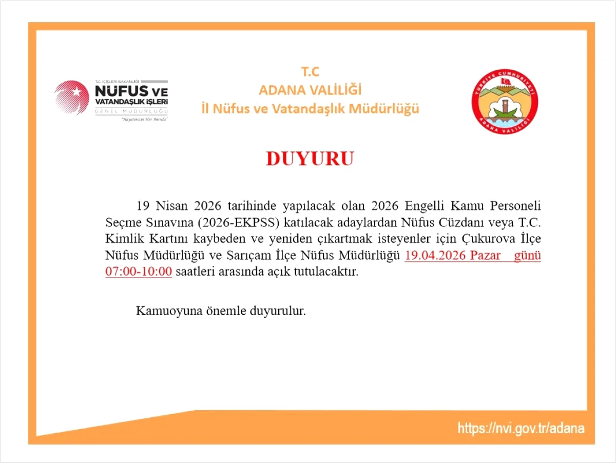 Adana’dan Sınava Girecek Adaylara Moral Mesajı Adana’dan Sınava Girecek Adaylara Moral Mesajı