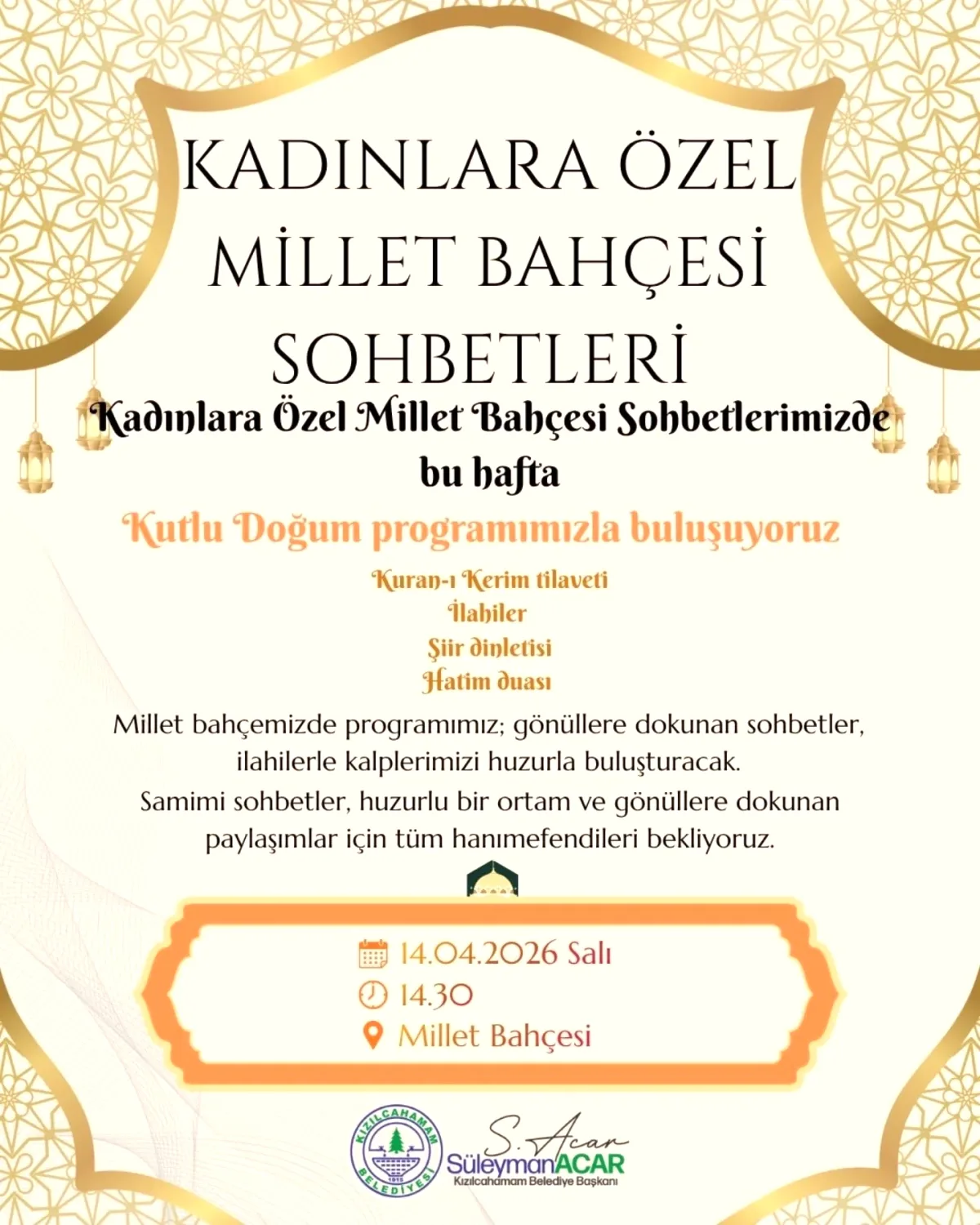 Kızılcahamam'da Kadınlara Özel Kutlu Doğum Sohbeti Kızılcahamam'da Kadınlara Özel Kutlu Doğum Sohbeti