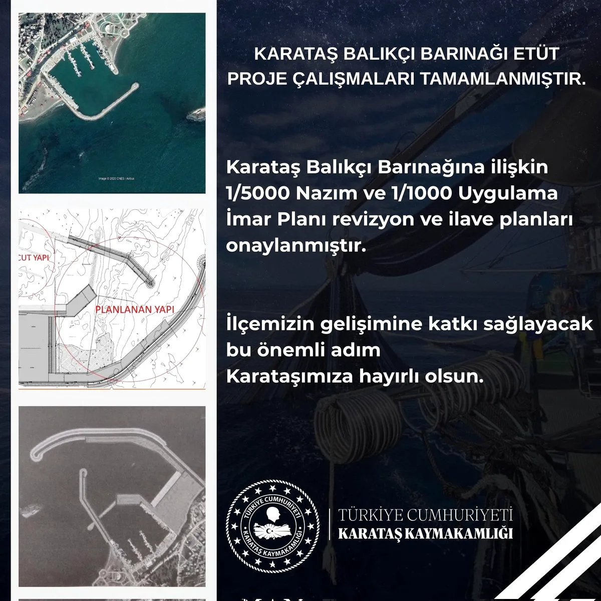 Karataş Balıkçı Barınağı Genişletme Projesi İçin Önemli Adım Karataş Balıkçı Barınağı Genişletme Projesi İçin Önemli Adım