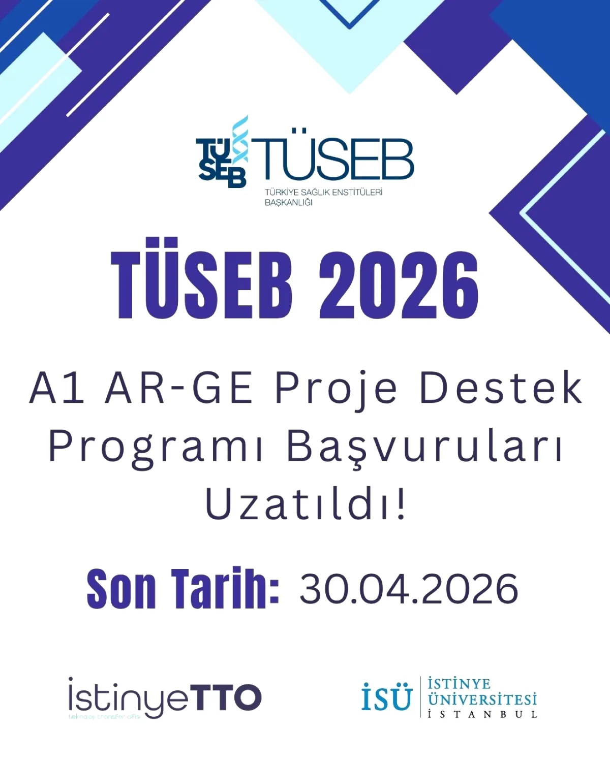 TÜSEB A1 Ar-Ge Desteği İçin Son Şans! Başvuru Süresi Uzatıldı TÜSEB A1 Ar-Ge Desteği İçin Son Şans! Başvuru Süresi Uzatıldı