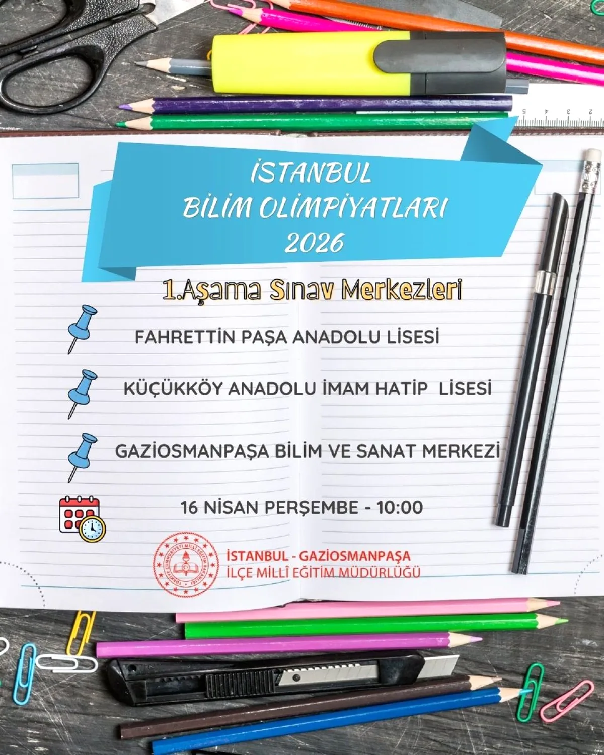 İstanbul Bilim Olimpiyatları 1. Aşama Sınavı 16 Nisan'da İstanbul Bilim Olimpiyatları 1. Aşama Sınavı 16 Nisan'da