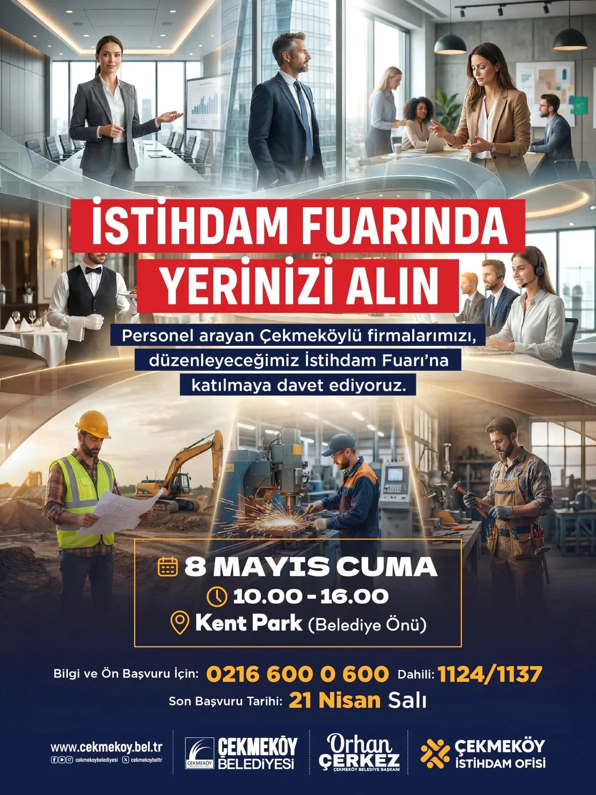 Çekmeköy İstihdam Fuarı'na Firma Başvuruları Başladı: Son Tarih 21 Nisan Çekmeköy İstihdam Fuarı'na Firma Başvuruları Başladı: Son Tarih 21 Nisan