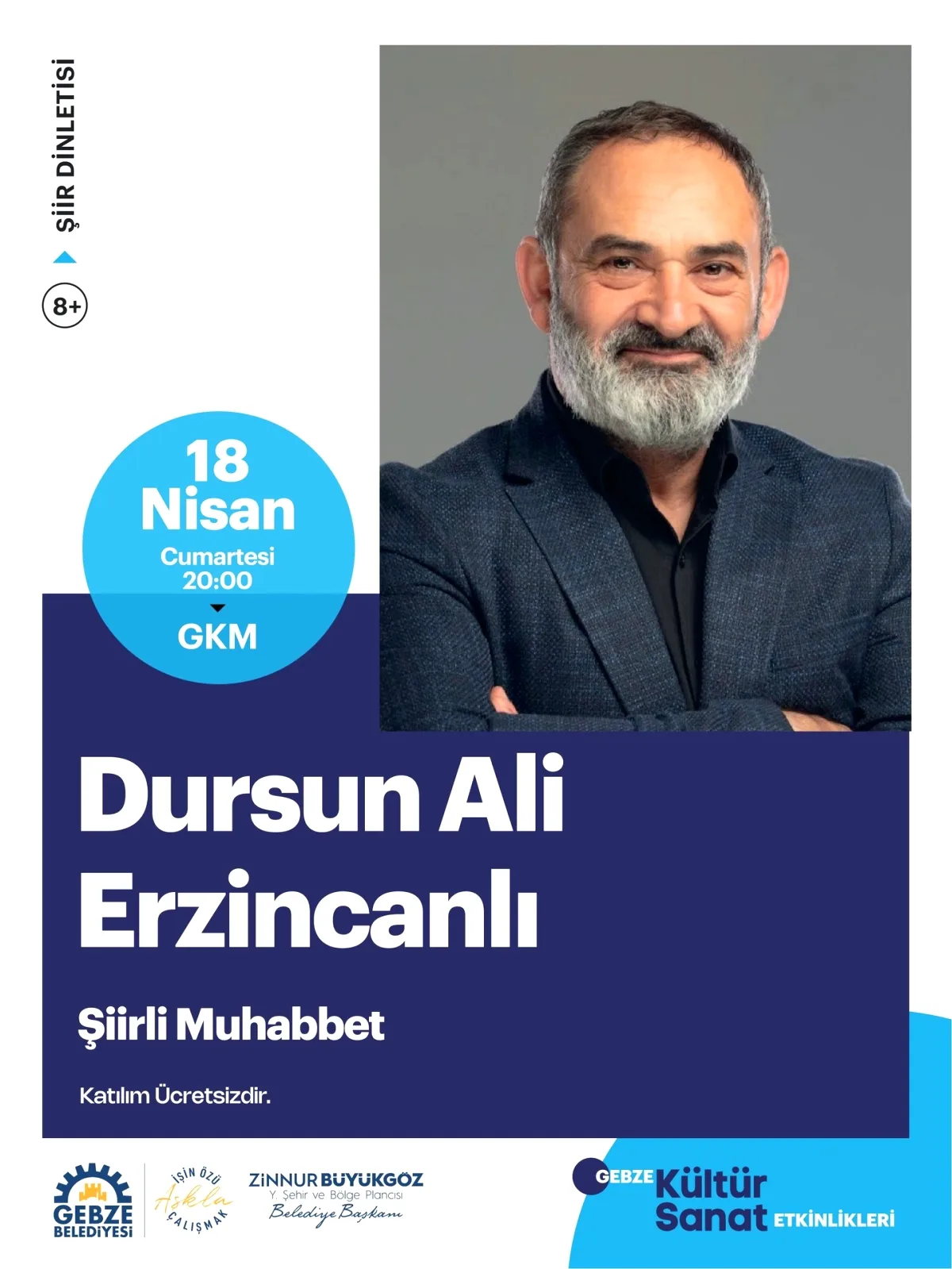 Dursun Ali Erzincanlı Gebze'de En Sevgiliye Şiir Dinletisiyle Buluşuyor Dursun Ali Erzincanlı Gebze'de En Sevgiliye Şiir Dinletisiyle Buluşuyor