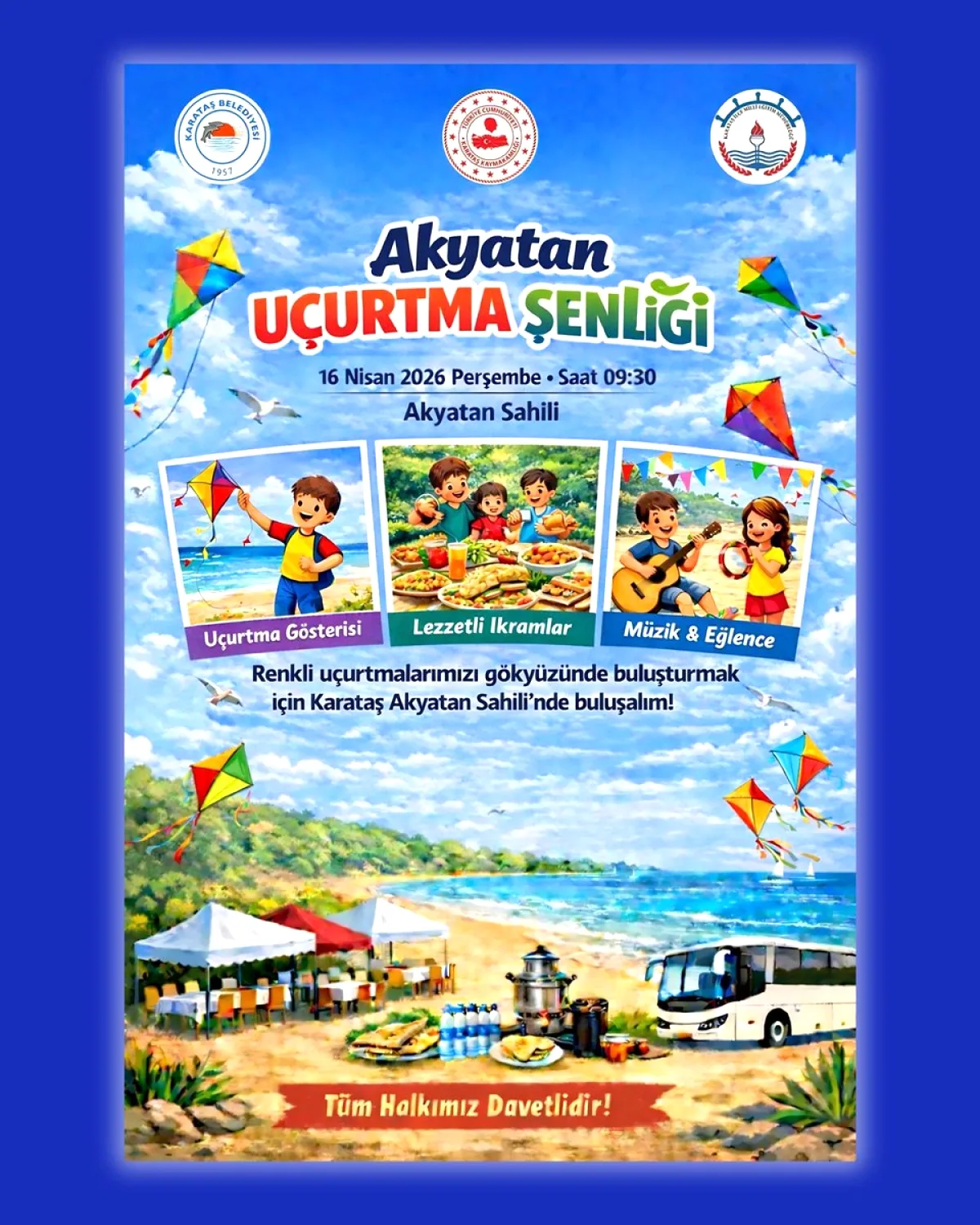 Karataş'ta Yarın Akyatan Uçurtma Şenliği: Çocuklar İçin Renkli Bir Gün Karataş'ta Yarın Akyatan Uçurtma Şenliği: Çocuklar İçin Renkli Bir Gün