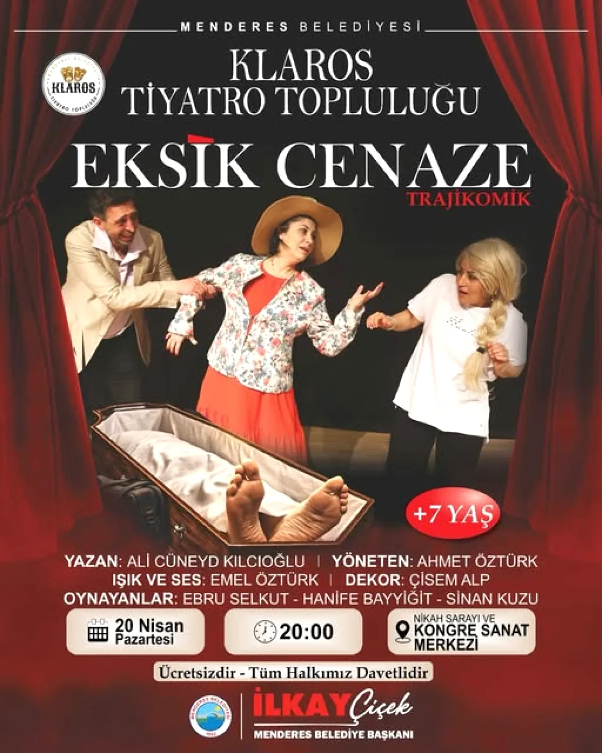 Menderes'te Ücretsiz Tiyatro Keyfi: 20 Nisan'da Sanatla Buluşun Menderes'te Ücretsiz Tiyatro Keyfi: 20 Nisan'da Sanatla Buluşun