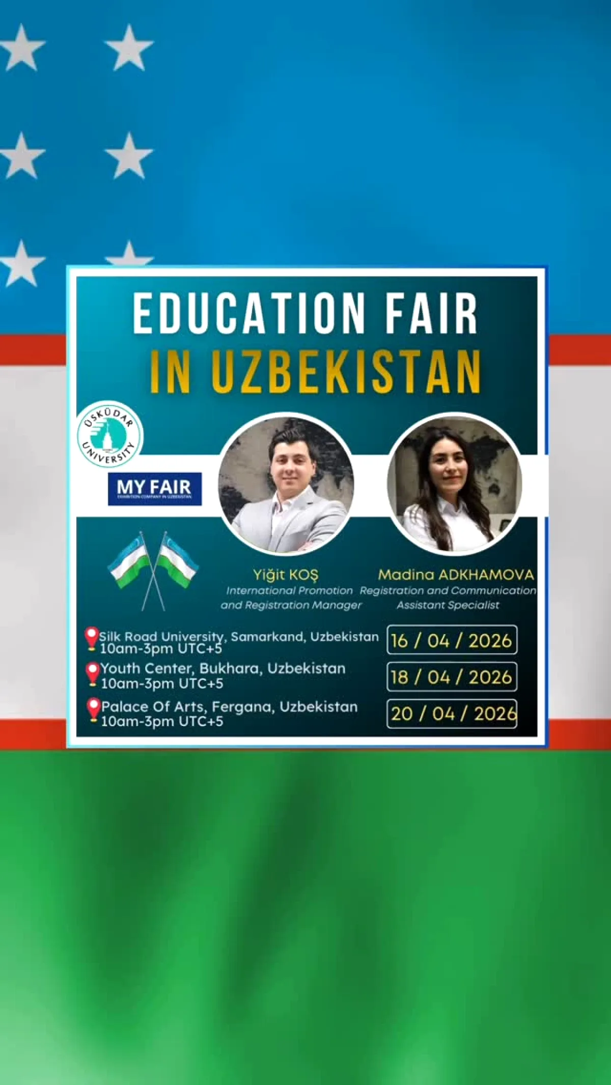 Üsküdar Üniversitesi Özbekistan'da Öğrenci Buluşmaları Düzenliyor Üsküdar Üniversitesi Özbekistan'da Öğrenci Buluşmaları Düzenliyor