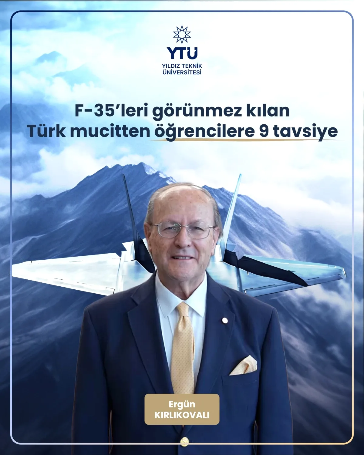 F-35'leri Görünmez Yapan Türk Mucit YTÜ'de: 22 Nisan'da 9 Tavsiye Verecek F-35'leri Görünmez Yapan Türk Mucit YTÜ'de: 22 Nisan'da 9 Tavsiye Verecek