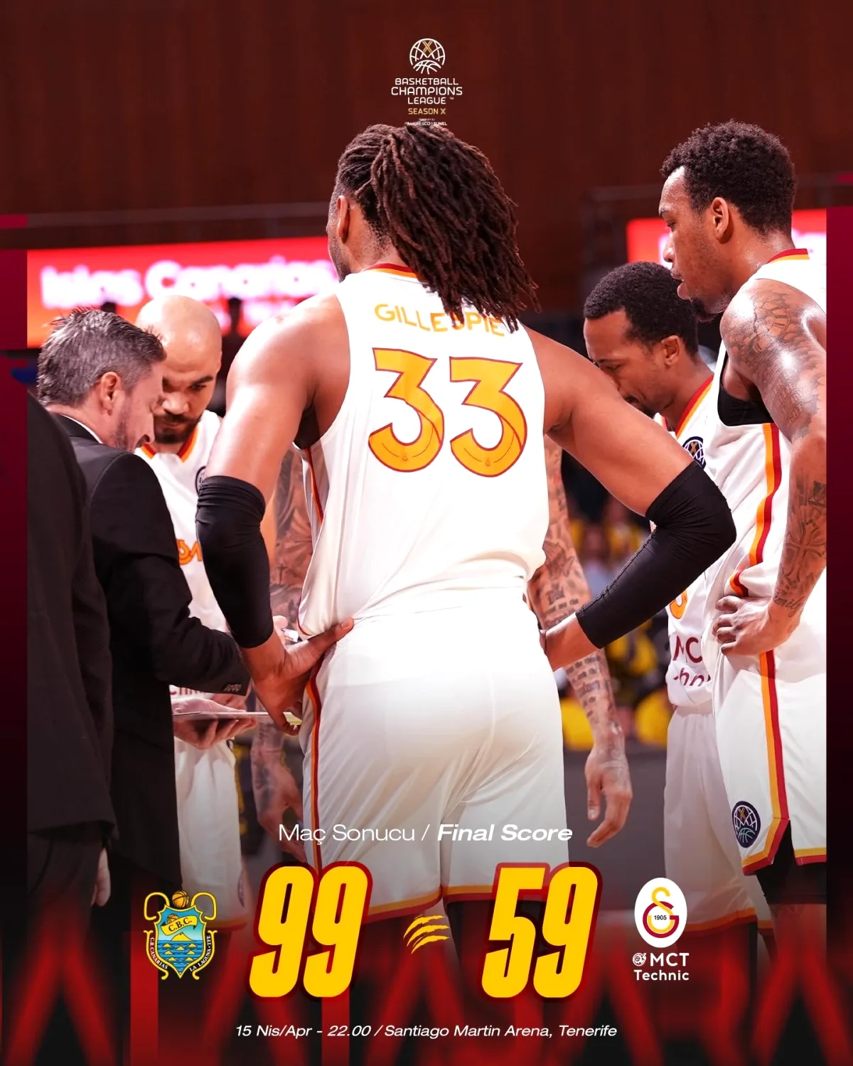 Galatasaray Basketbol, Tenerife'yi 99-59 Mağlup Etti: Buğrahan Tuncer 14 Sayı Galatasaray Basketbol, Tenerife'yi 99-59 Mağlup Etti: Buğrahan Tuncer 14 Sayı
