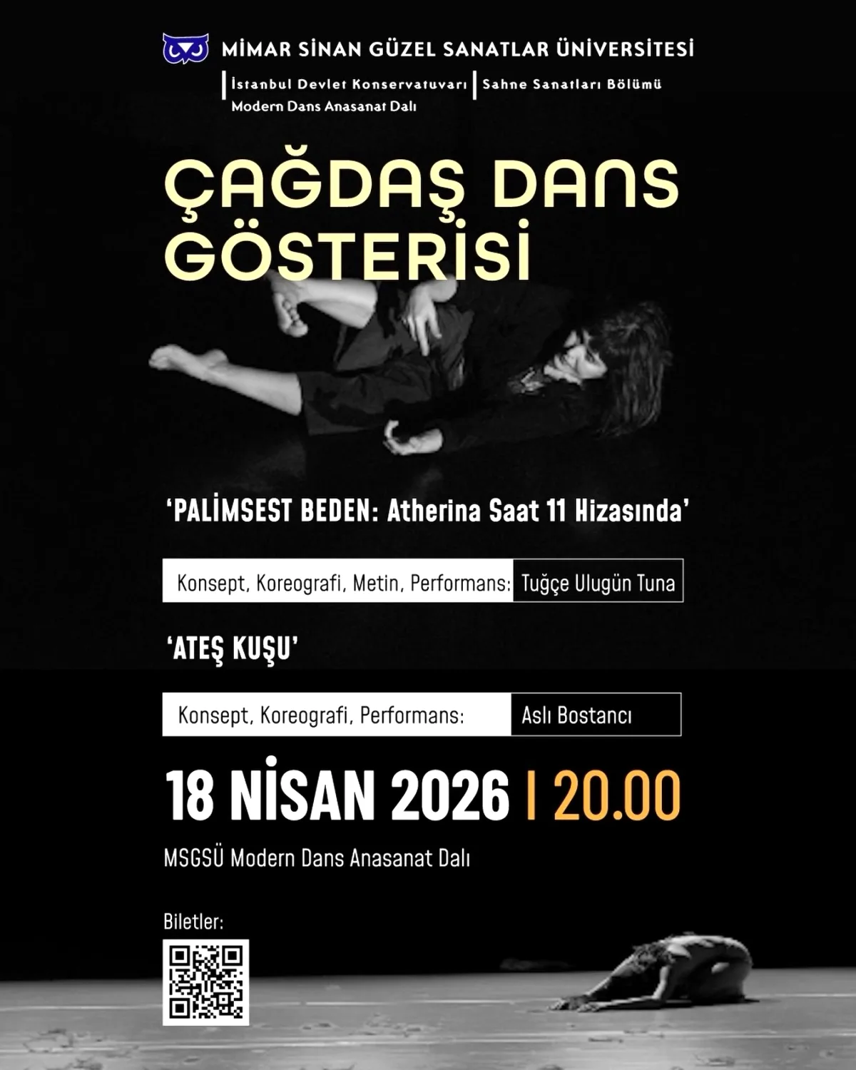 MSGSÜ Modern Dans Gösterisi 18 Nisan'da Sahnelenecek MSGSÜ Modern Dans Gösterisi 18 Nisan'da Sahnelenecek
