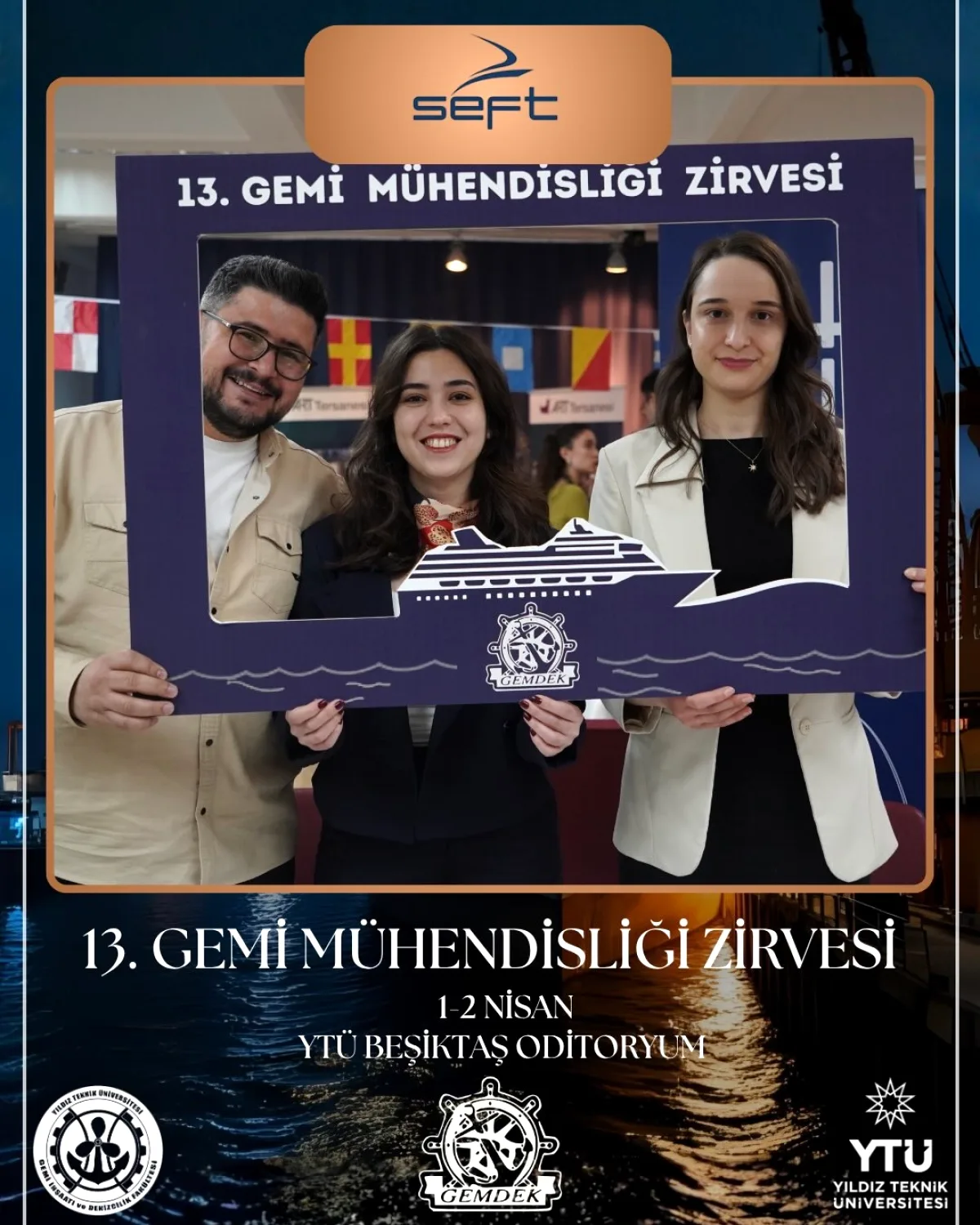 YTÜ Gemi Mühendisliği Zirvesi'nde Seft Engineering'e Teşekkür YTÜ Gemi Mühendisliği Zirvesi'nde Seft Engineering'e Teşekkür