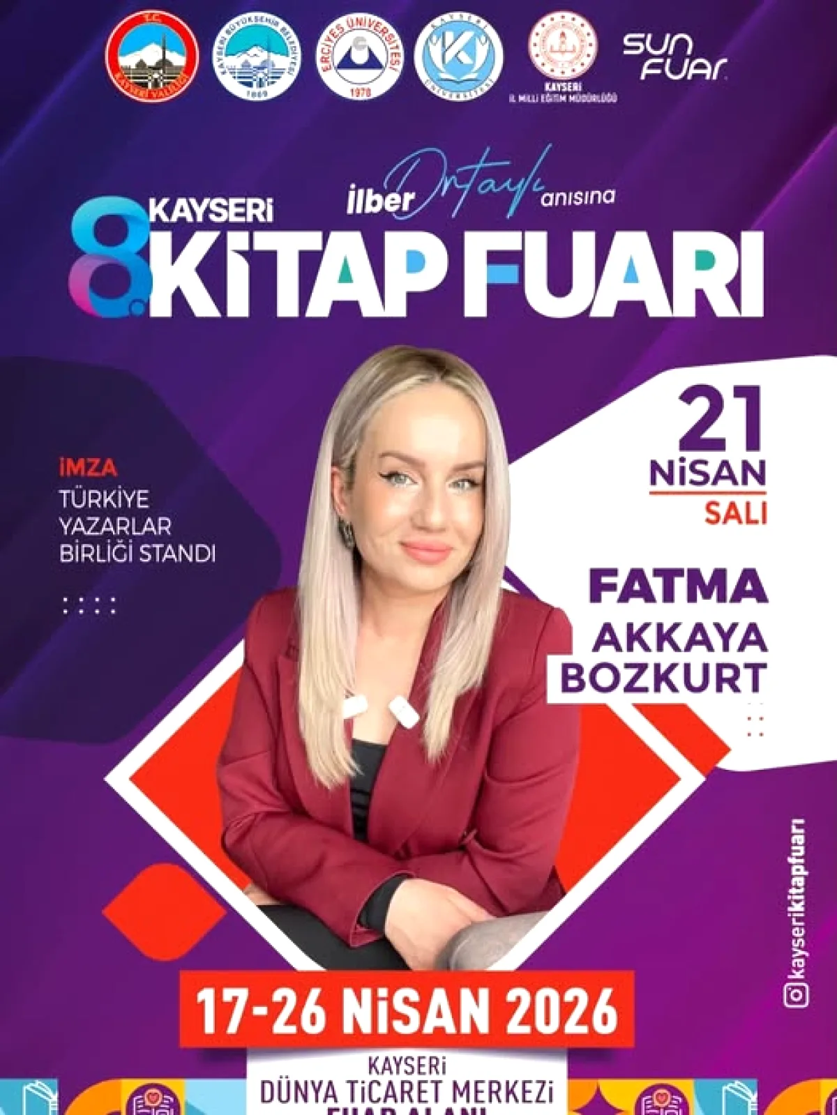 Kayseri Kitap Fuarı Yarın Başlıyor: 10 Gün Boyunca Yazar Buluşmaları Kayseri Kitap Fuarı Yarın Başlıyor: 10 Gün Boyunca Yazar Buluşmaları