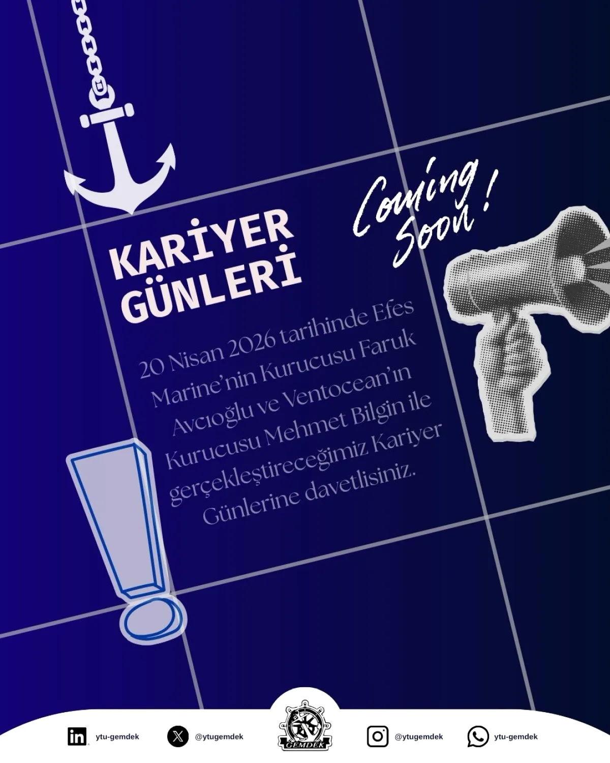 YTÜ'de Denizcilik Kariyer Buluşması: Mezun Girişimciler Sektör Deneyimlerini Paylaşacak YTÜ'de Denizcilik Kariyer Buluşması: Mezun Girişimciler Sektör Deneyimlerini Paylaşacak