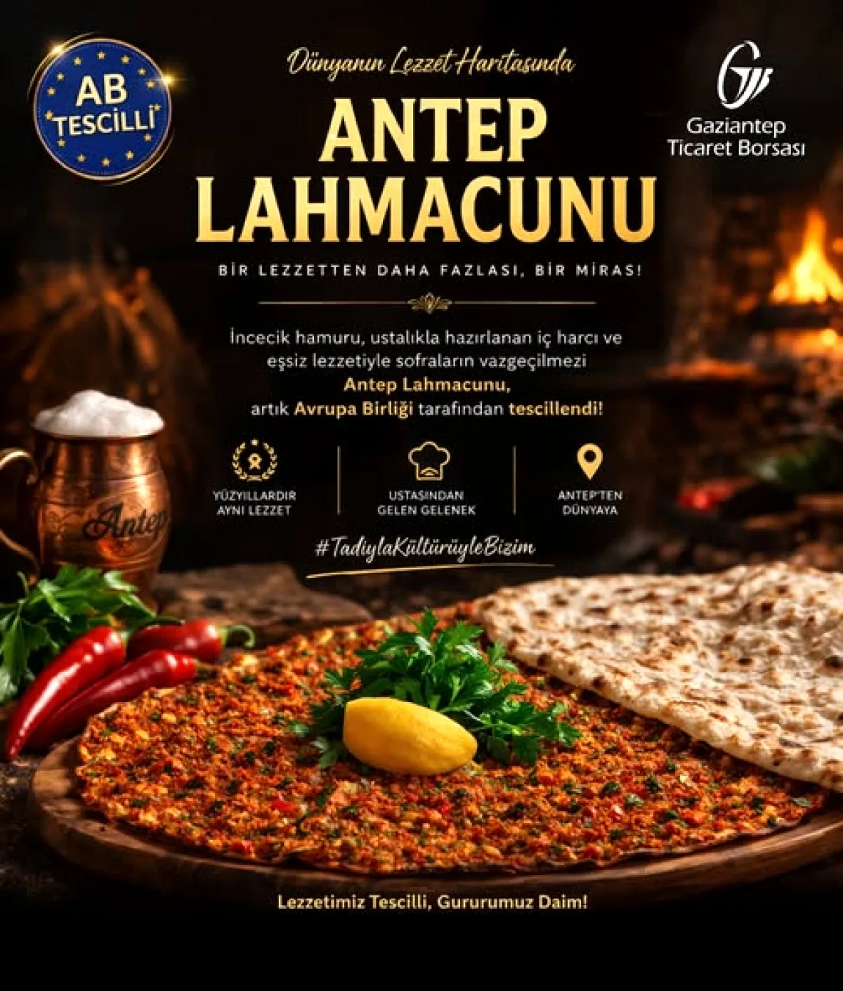 Antep Lahmacunu AB'nin Koruma Kalkanına Alındı Antep Lahmacunu AB'nin Koruma Kalkanına Alındı