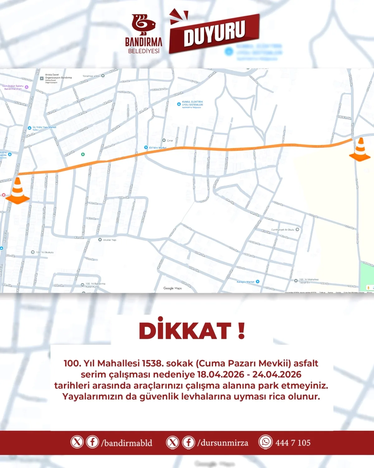 Bandırma'da 7 Gün Asfalt: 100. Yıl Mahallesi Yol Çalışması Bandırma'da 7 Gün Asfalt: 100. Yıl Mahallesi Yol Çalışması