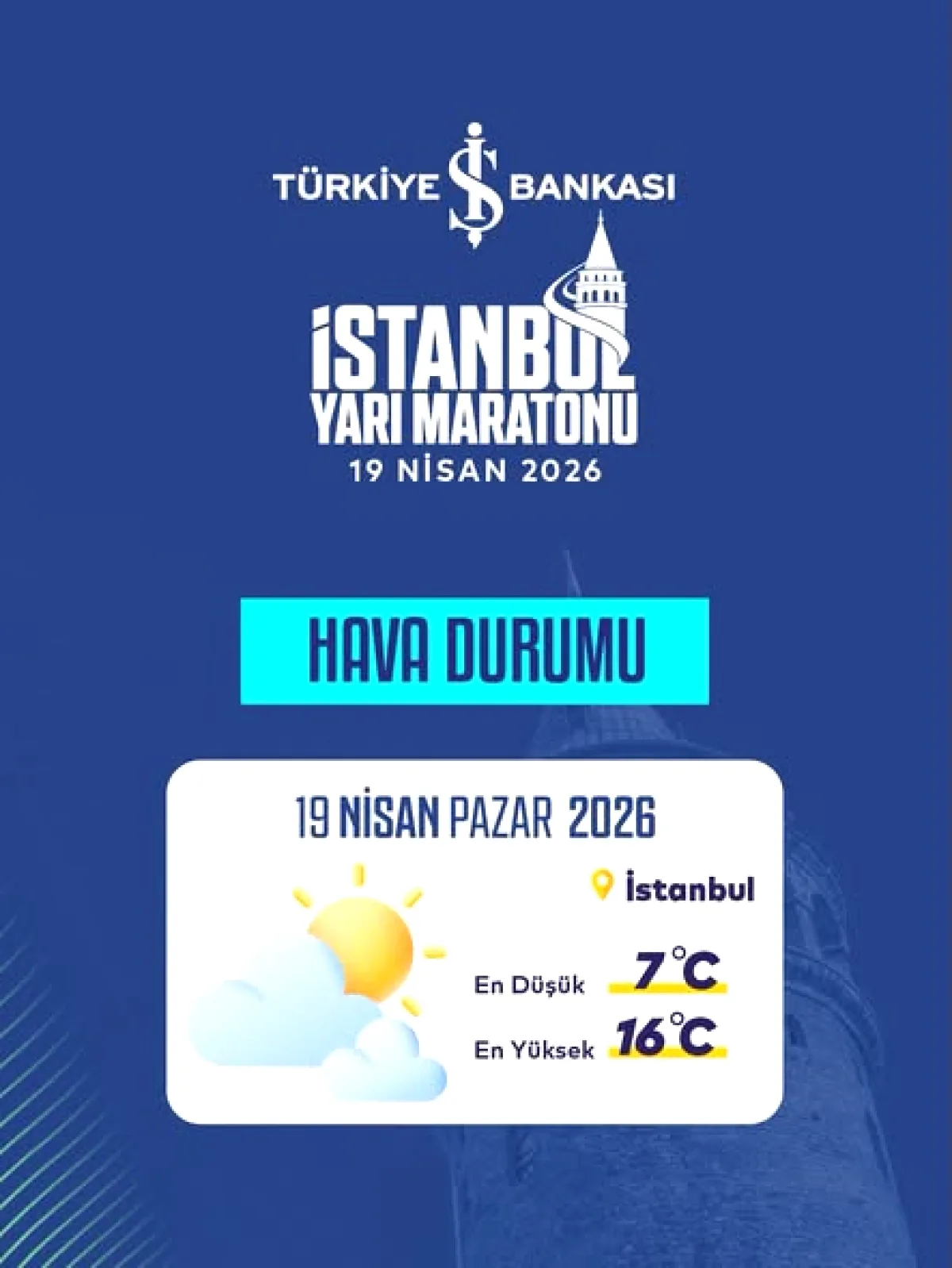 İstanbul Yarı Maratonu Yarın Koşuluyor: Hava Durumu Uyarısı İstanbul Yarı Maratonu Yarın Koşuluyor: Hava Durumu Uyarısı