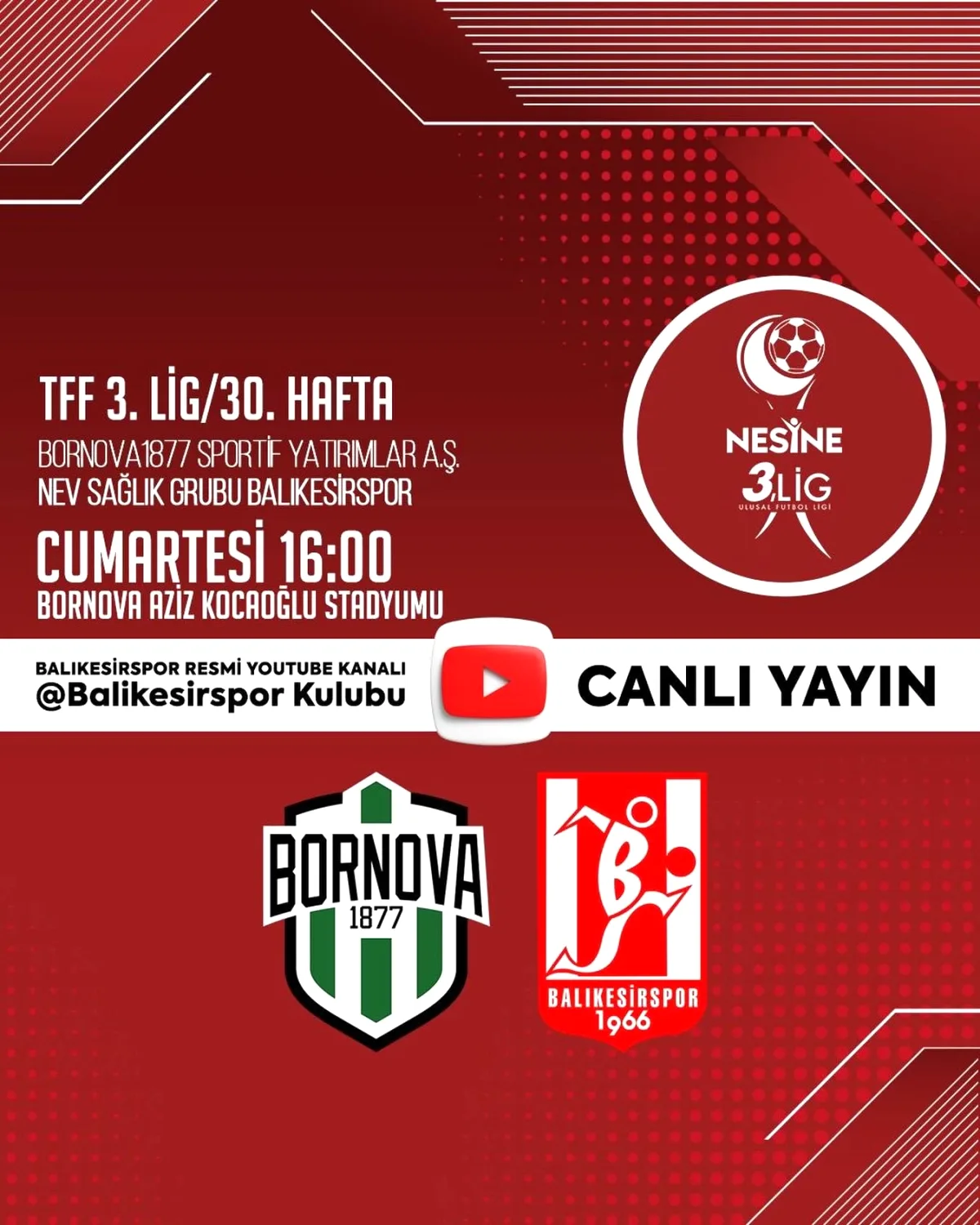 Balıkesirspor Maçı Canlı Yayın Saati Belli Oldu Balıkesirspor Maçı Canlı Yayın Saati Belli Oldu