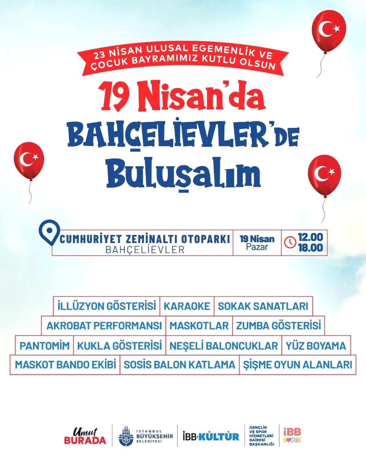 Bahçelievler'de 23 Nisan Coşkusu: Cumhuriyet Otoparkı'nda Ücretsiz Etkinlik Bahçelievler'de 23 Nisan Coşkusu: Cumhuriyet Otoparkı'nda Ücretsiz Etkinlik