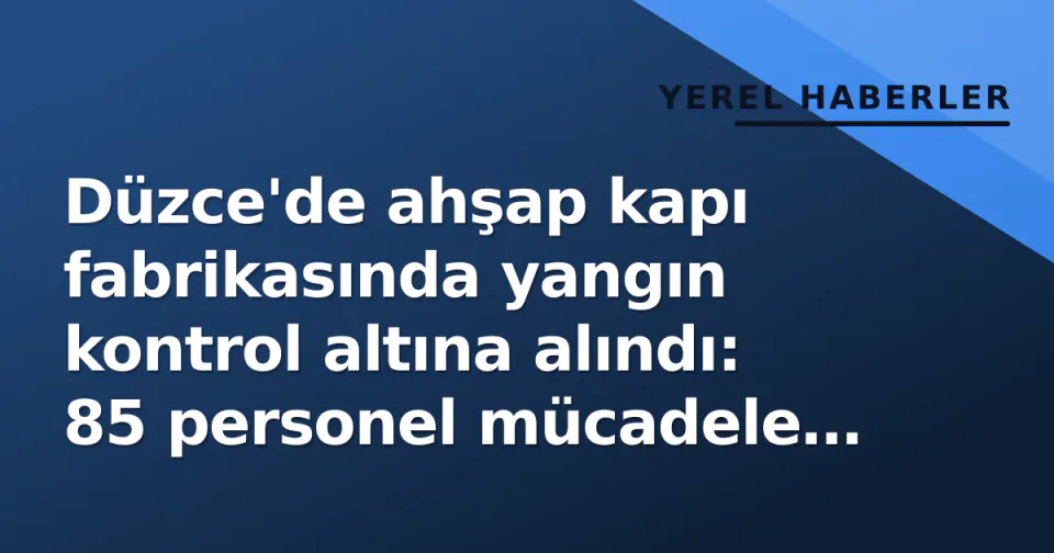 Düzce'de ahşap kapı fabrikasında yangın kontrol altına alındı: 85 personel mücadele etti görseli
