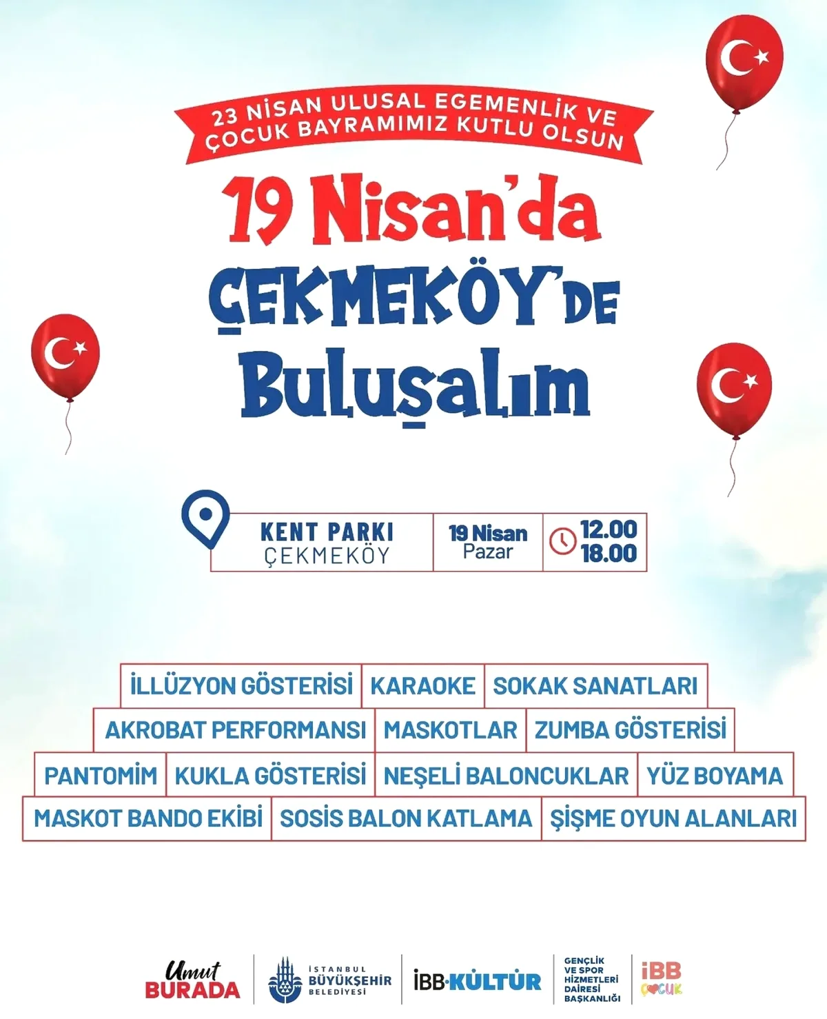 Çekmeköy'de 23 Nisan Coşkusu: Çocuklar Bugün Parklarda Buluşuyor Çekmeköy'de 23 Nisan Coşkusu: Çocuklar Bugün Parklarda Buluşuyor
