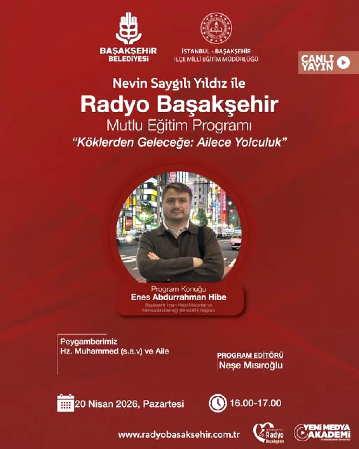 BİHADER Başkanı Enes Abdurrahman Hibe Yarın Radyo Başakşehir'de BİHADER Başkanı Enes Abdurrahman Hibe Yarın Radyo Başakşehir'de