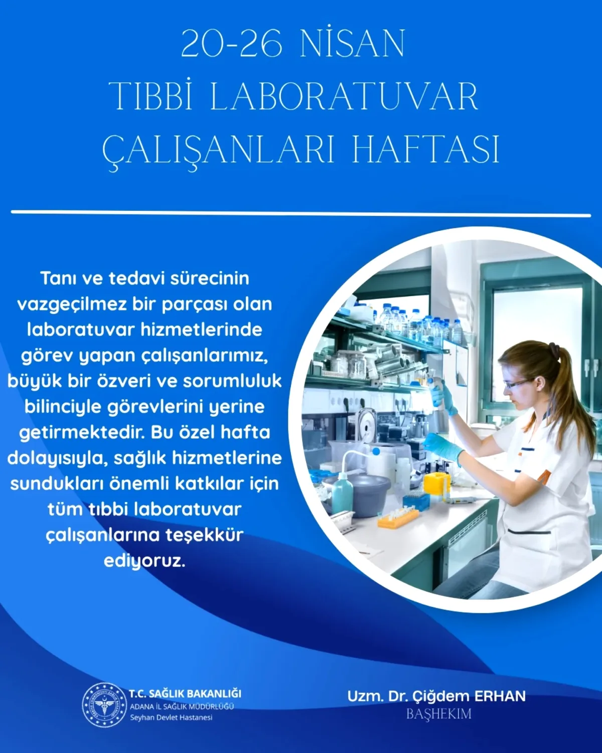 Adana Seyhan Devlet Hastanesi'nde Tıbbi Laboratuvar Çalışanları Haftası Hazırlıkları Sürüyor Adana Seyhan Devlet Hastanesi'nde Tıbbi Laboratuvar Çalışanları Haftası Hazırlıkları Sürüyor