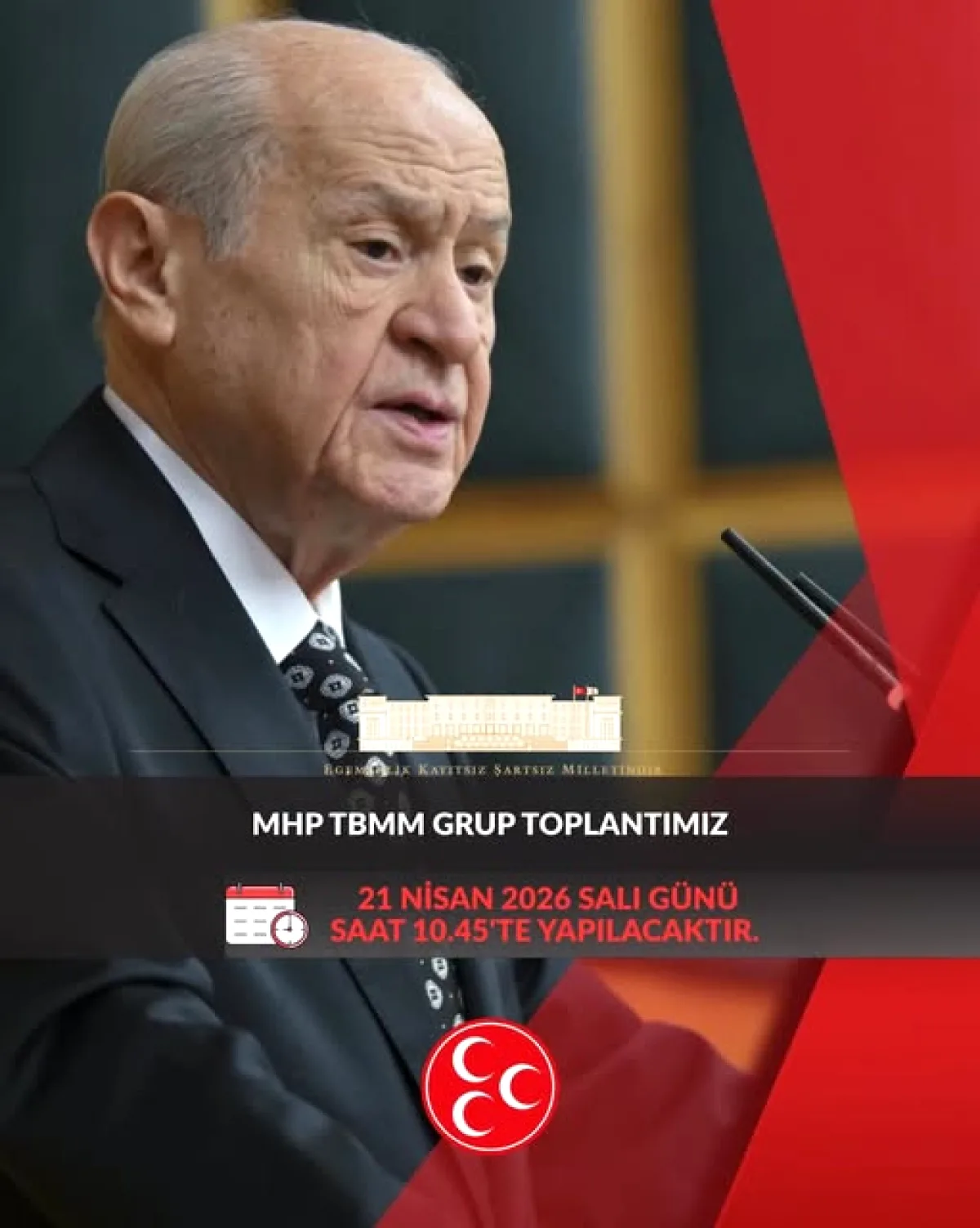 MHP TBMM Grup Toplantısı 21 Nisan'da: Saat 10.45'te Yasama Gündemi Masada MHP TBMM Grup Toplantısı 21 Nisan'da: Saat 10.45'te Yasama Gündemi Masada