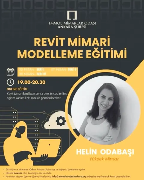 TMMOB Mimarlar Odası'ndan Revit Eğitim Serisi: 27 ve 30 Nisan'da