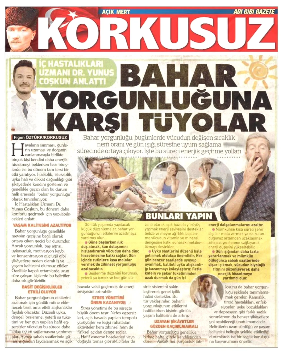 Bahar Yorgunluğu Nedir? Dr. Yunus Coşkun Açıkladı Bahar Yorgunluğu Nedir? Dr. Yunus Coşkun Açıkladı