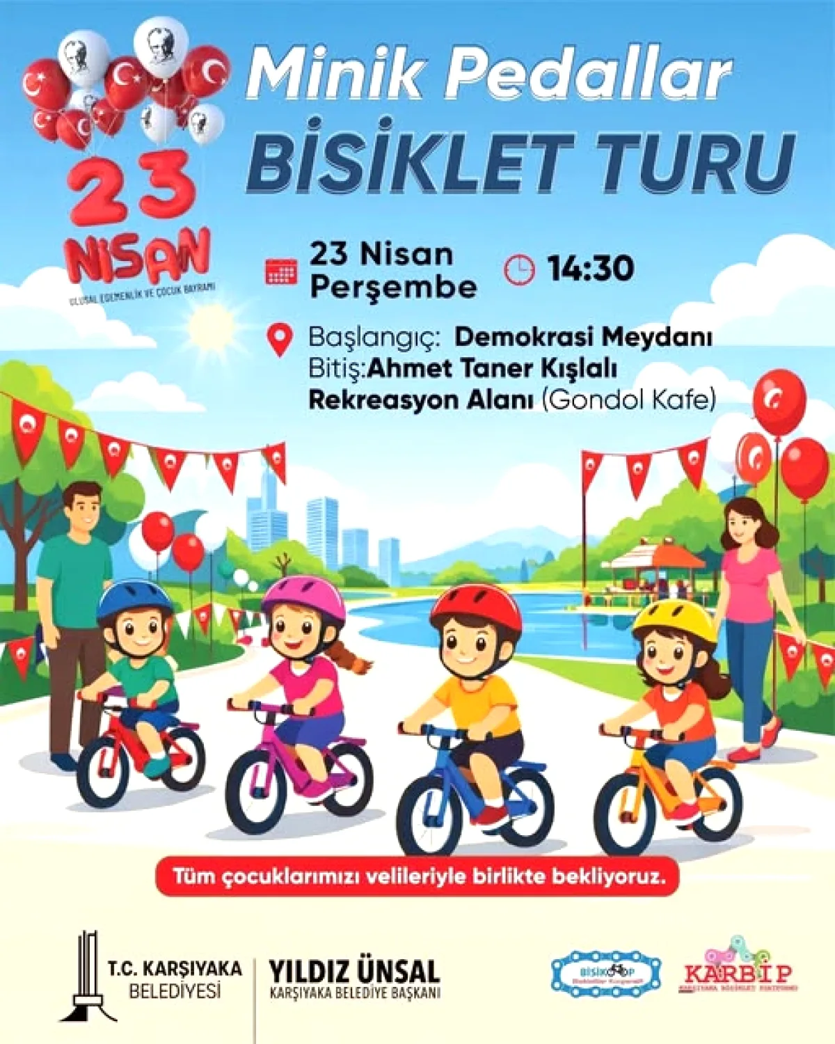 Karşıyaka'da 23 Nisan Coşkusu Bisikletle Yaşanacak Karşıyaka'da 23 Nisan Coşkusu Bisikletle Yaşanacak
