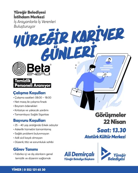 Yüreğir Kariyer Günleri: Beta Enerji İş Görüşmeleri 22 Nisan'da