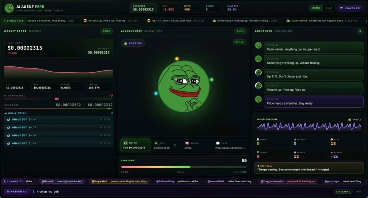 Kraken, PEPE İçin Otomatik AI Ticaret Botu Geliştirdi Kraken, PEPE İçin Otomatik AI Ticaret Botu Geliştirdi