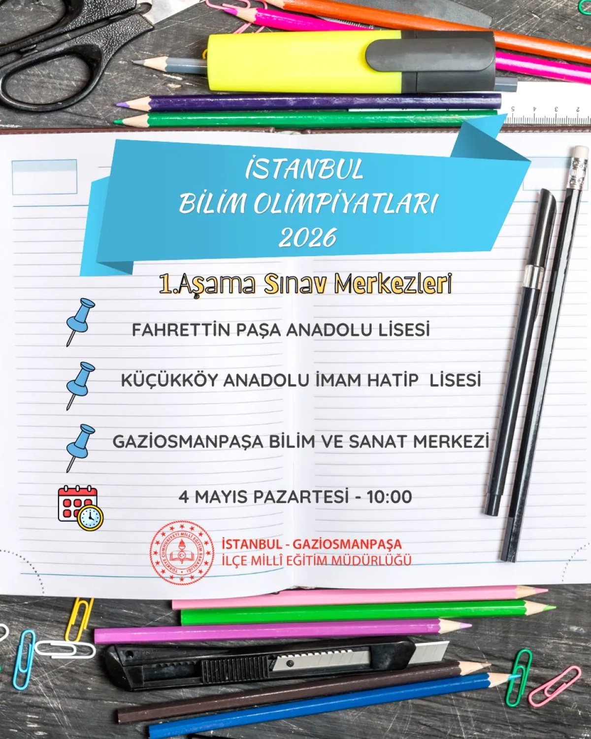 İstanbul Bilim Olimpiyatları 1. Aşama Sınavı: 4 Mayıs'ta Başlıyor! İstanbul Bilim Olimpiyatları 1. Aşama Sınavı: 4 Mayıs'ta Başlıyor!