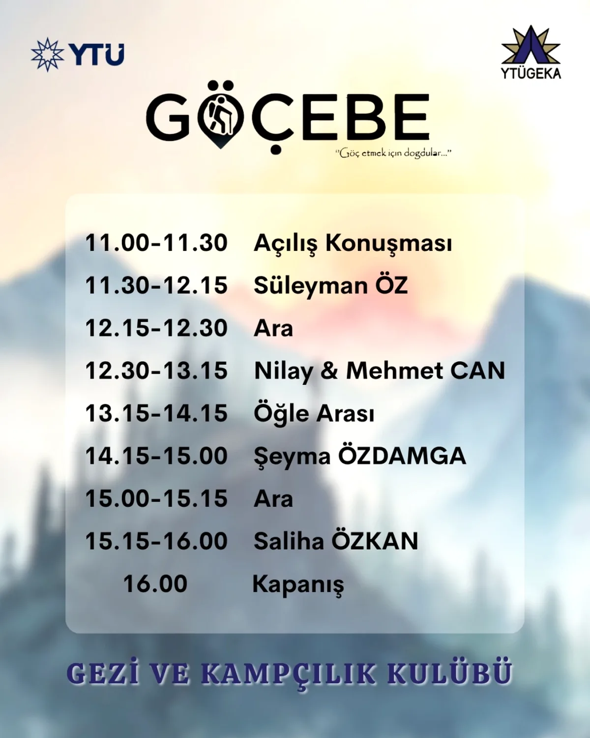 YTÜGEKA'dan Göçebe Yaşam Felsefesi Buluşması YTÜGEKA'dan Göçebe Yaşam Felsefesi Buluşması