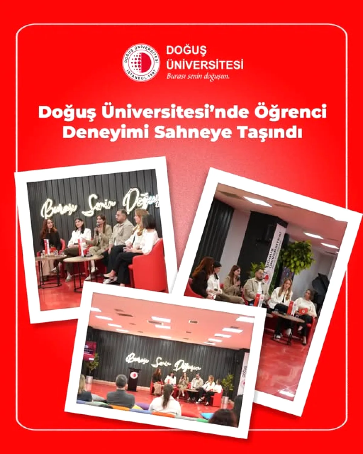 Doğuş Üniversitesi'nde 'Filtresiz Deneyimler' Buluşması Doğuş Üniversitesi'nde 'Filtresiz Deneyimler' Buluşması