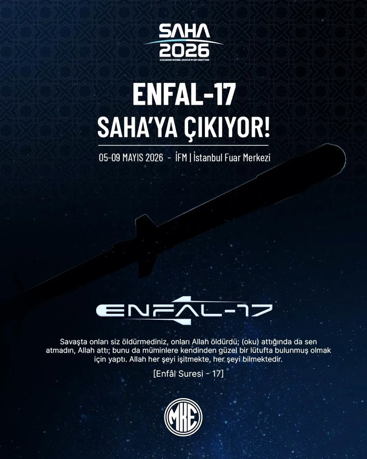 MKE, ENFAL 17 Adlı Yeni Mühimmatını Tanıttı MKE, ENFAL 17 Adlı Yeni Mühimmatını Tanıttı