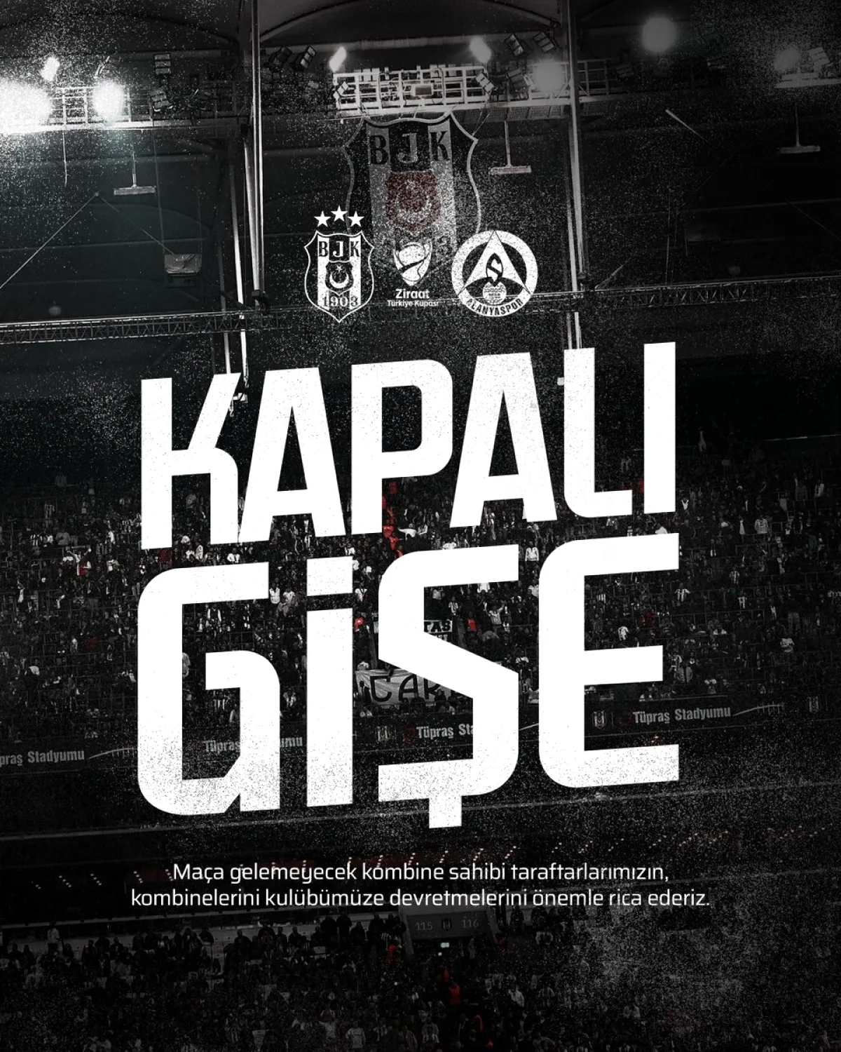 Beşiktaş-Alanyaspor ZTK'da Kapalı Gişe Beşiktaş-Alanyaspor ZTK'da Kapalı Gişe