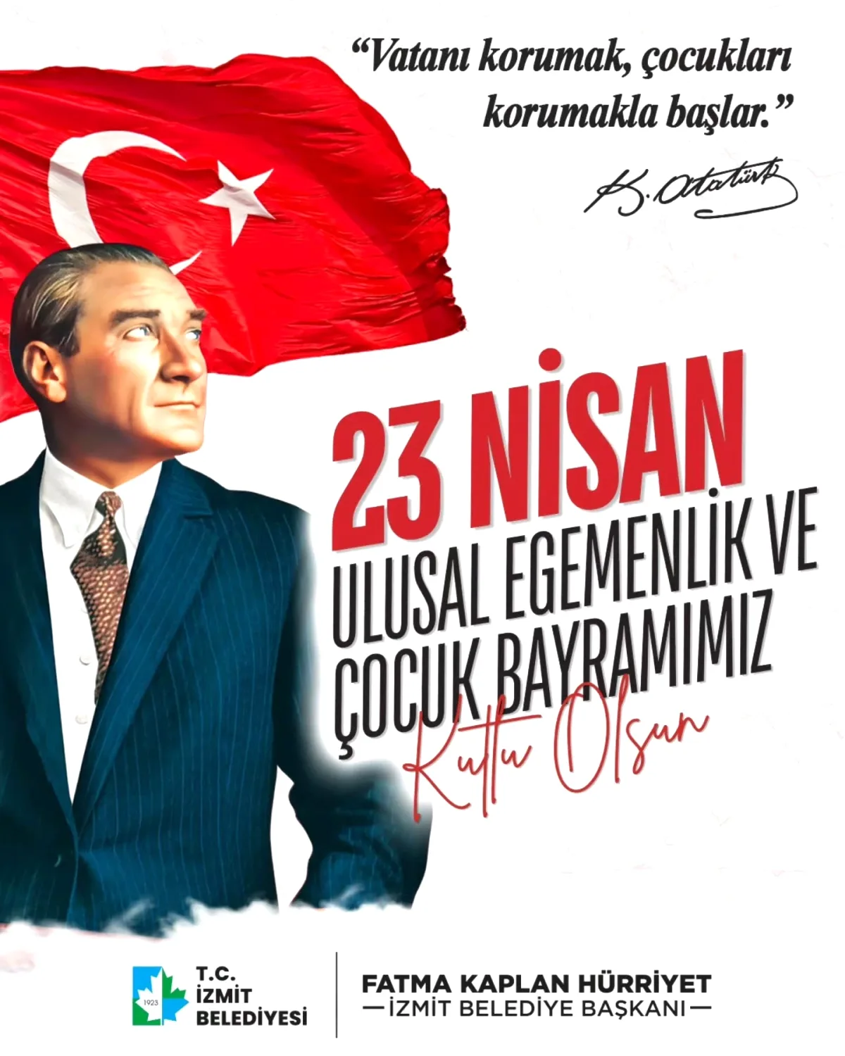 İzmit Belediye Başkanı'ndan 23 Nisan Mesajı: Çocukların Bayramını Kutladı İzmit Belediye Başkanı'ndan 23 Nisan Mesajı: Çocukların Bayramını Kutladı
