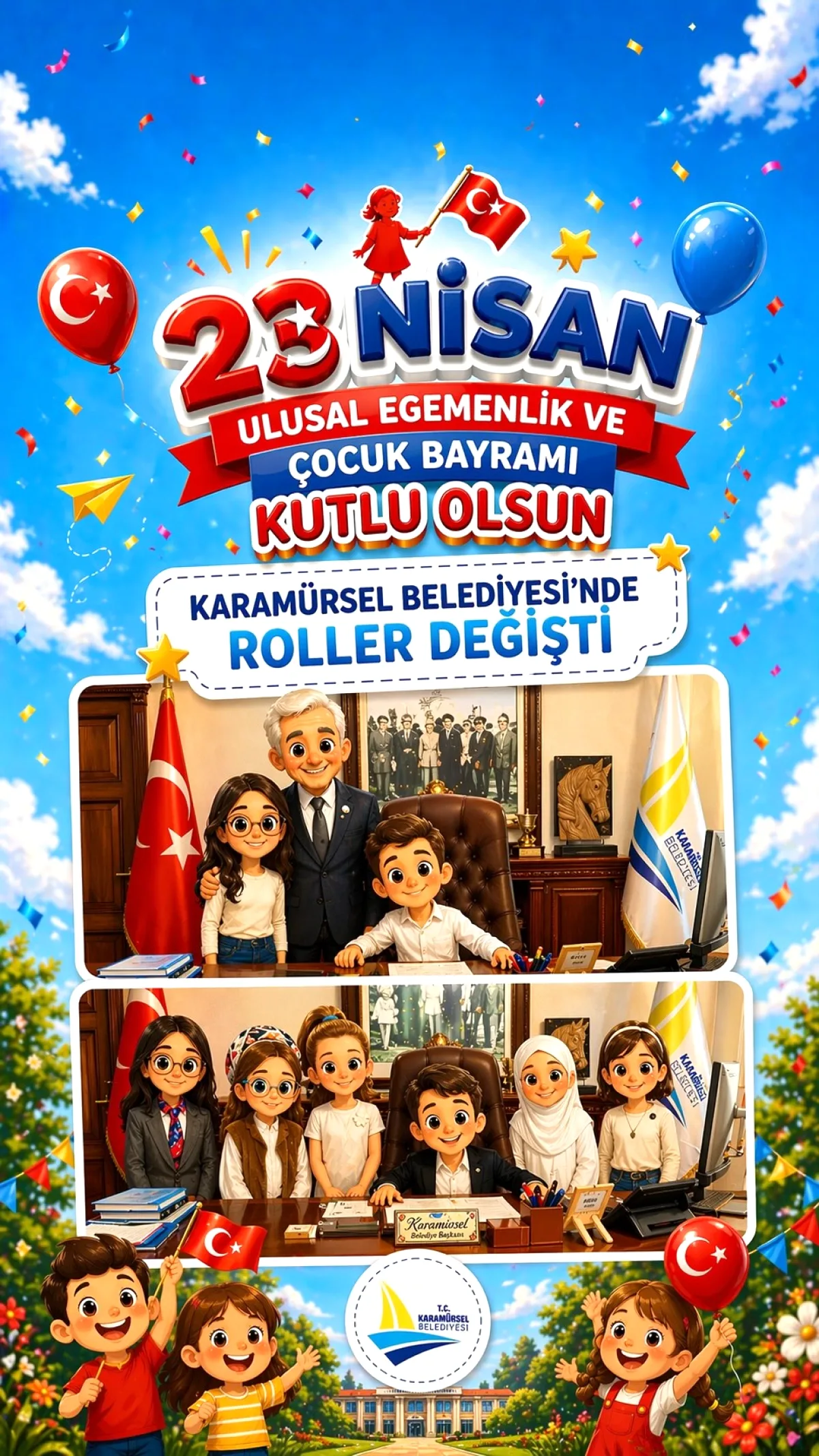 Karamürsel'de Çocuklar Bir Günlüğüne Belediye Başkanı Oldu Karamürsel'de Çocuklar Bir Günlüğüne Belediye Başkanı Oldu