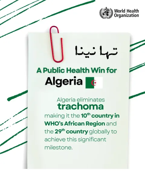 Algeria, Körlüğün Önde Gelen Nedeni Trahomu Yok Etti