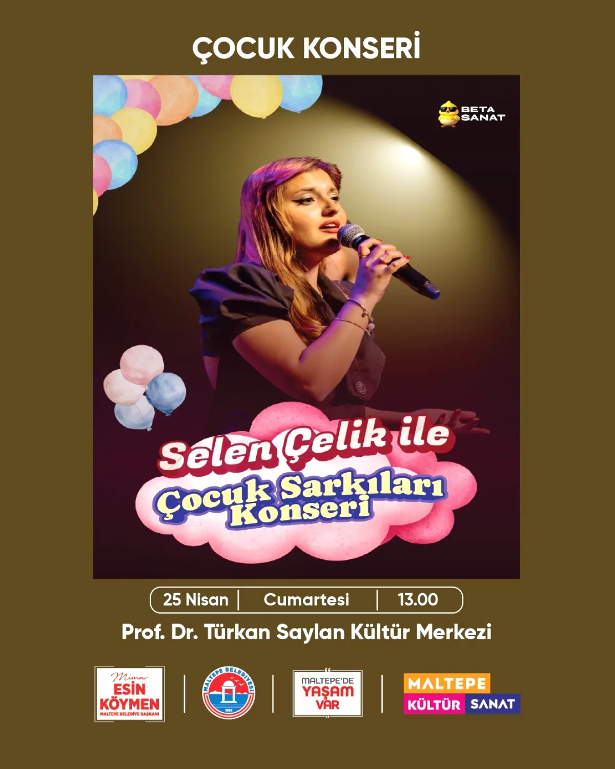 Maltepe'de Yarın: Çocuklar İçin Ücretsiz Selen Çelik Konseri Maltepe'de Yarın: Çocuklar İçin Ücretsiz Selen Çelik Konseri