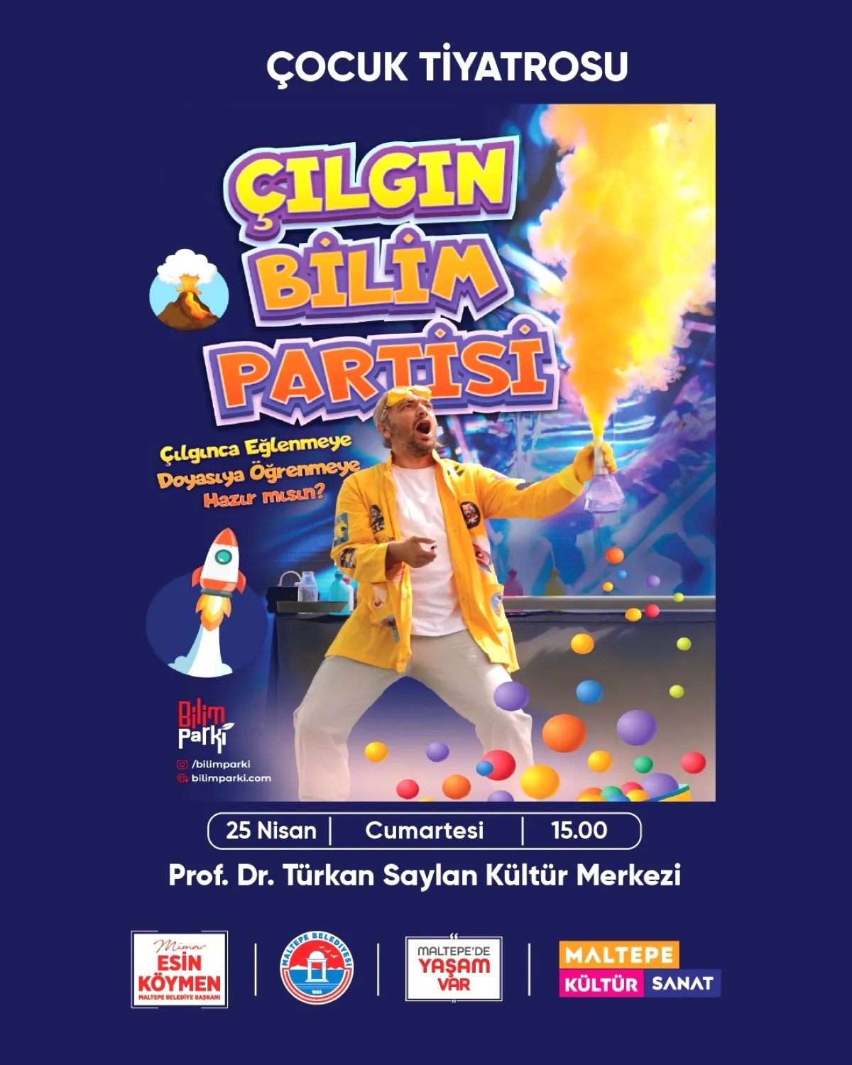 Maltepe'de Çocuklar İçin Ücretsiz Çılgın Bilim Partisi: Tarih ve Yer Maltepe'de Çocuklar İçin Ücretsiz Çılgın Bilim Partisi: Tarih ve Yer
