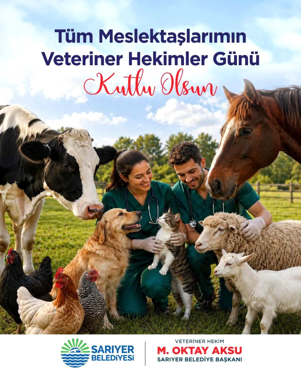 Sarıyer'de Veteriner Hekimler Günü Kutlaması: Başkan Aksu'dan Mesaj Sarıyer'de Veteriner Hekimler Günü Kutlaması: Başkan Aksu'dan Mesaj