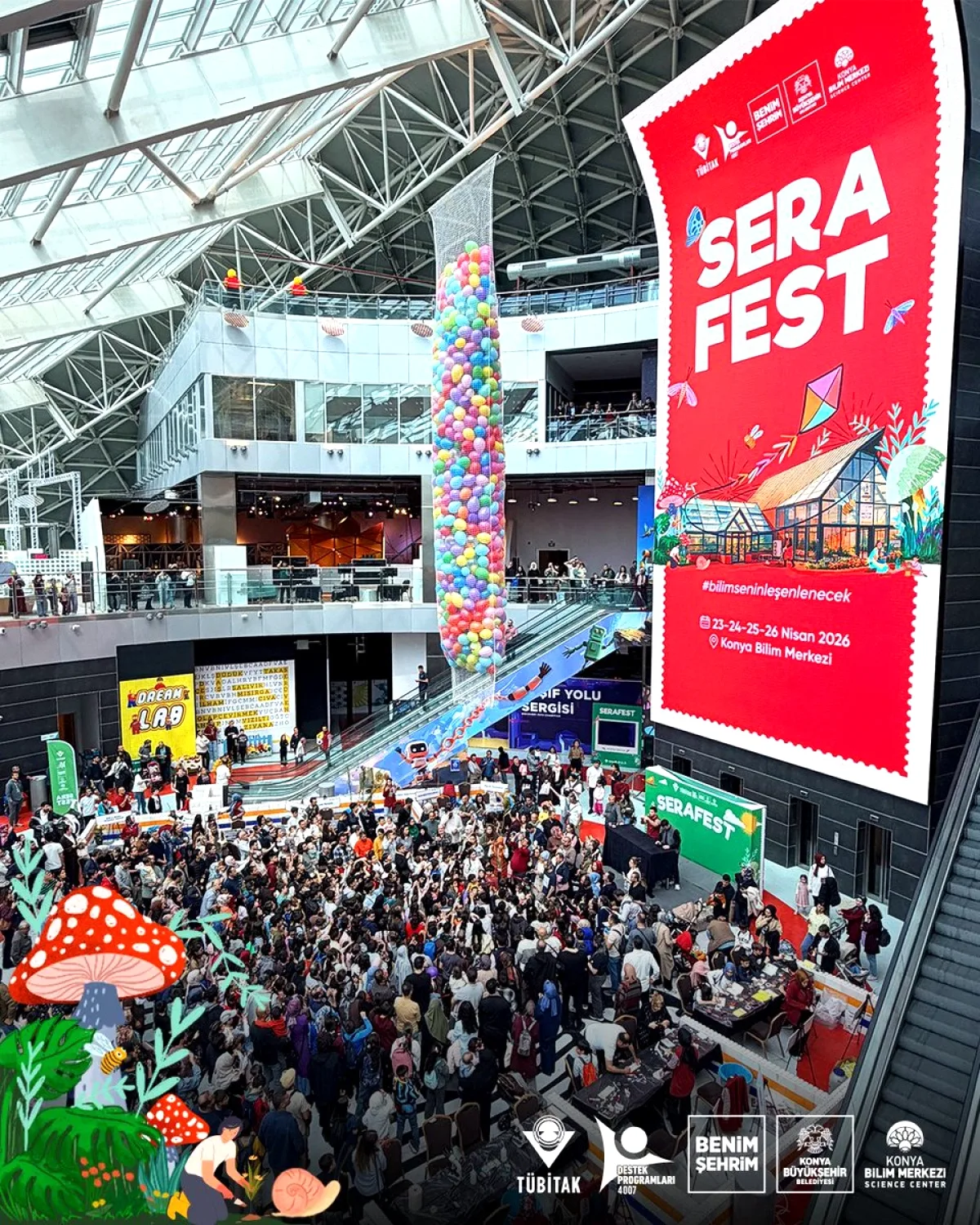 SERAFEST Son Günü: 26 Nisan'da Konya Bilim Merkezi'nde Ücretsiz Etkinlikler SERAFEST Son Günü: 26 Nisan'da Konya Bilim Merkezi'nde Ücretsiz Etkinlikler