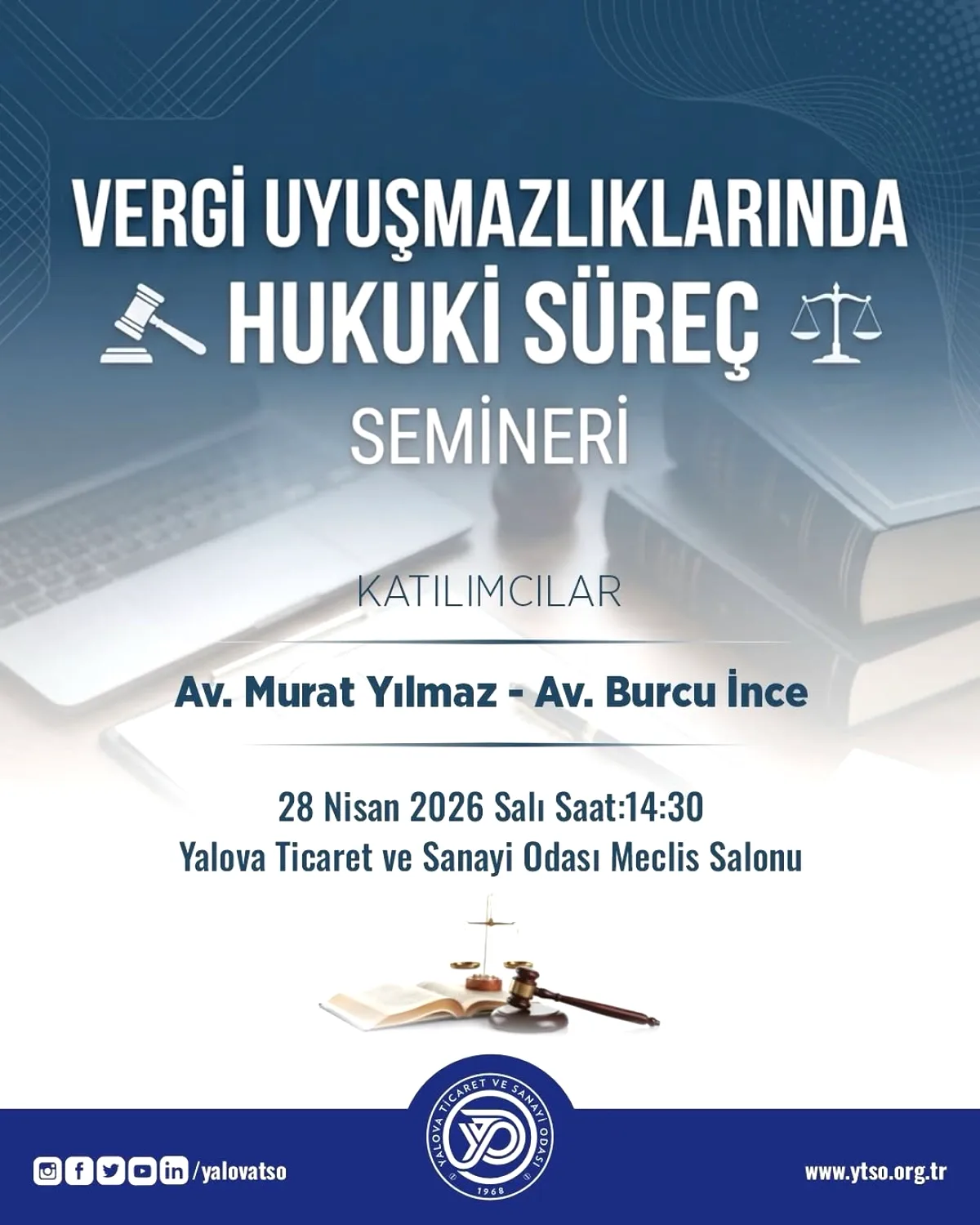 Yalova'da Vergi Uyuşmazlıkları Semineri: 28 Nisan'da Ücretsiz Katılım Yalova'da Vergi Uyuşmazlıkları Semineri: 28 Nisan'da Ücretsiz Katılım