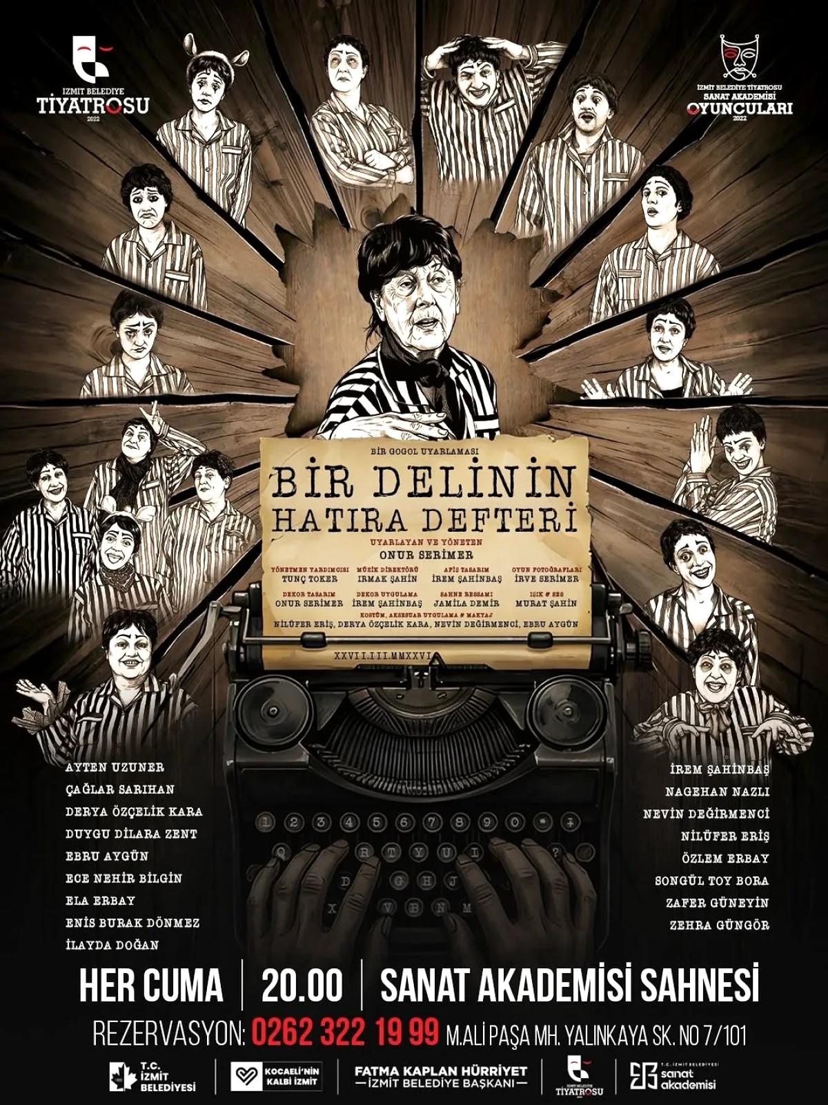 İzmit'te "Bir Delinin Hatıra Defteri" Her Cuma 20:00'da Sahneleniyor İzmit'te "Bir Delinin Hatıra Defteri" Her Cuma 20:00'da Sahneleniyor