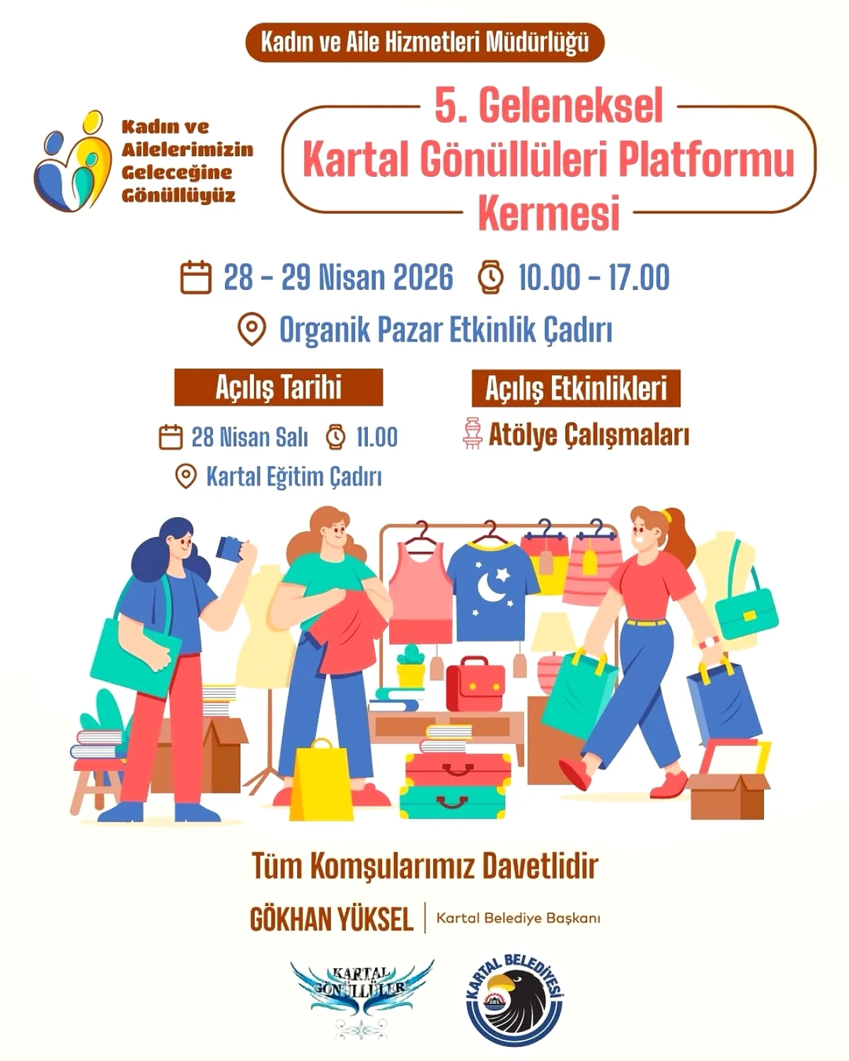 Kartal'da 5. Gönüllüler Kermesi: 2 Gün Ücretsiz Etkinlik Kartal'da 5. Gönüllüler Kermesi: 2 Gün Ücretsiz Etkinlik