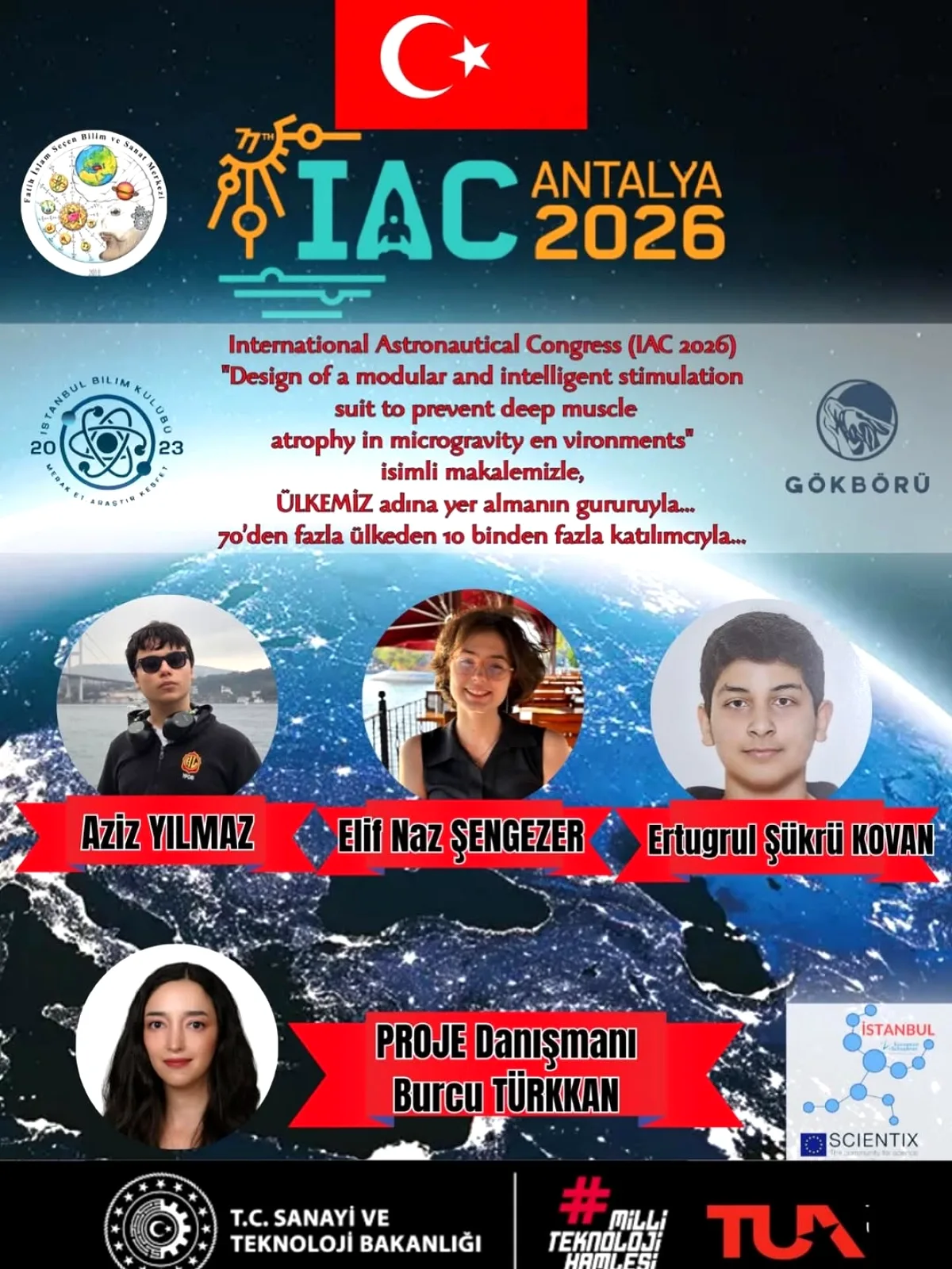 Fatih BİLSEM'den Uzay Başarısı: Gençler IAC 2026'da Türkiye'yi Temsil Edecek Fatih BİLSEM'den Uzay Başarısı: Gençler IAC 2026'da Türkiye'yi Temsil Edecek