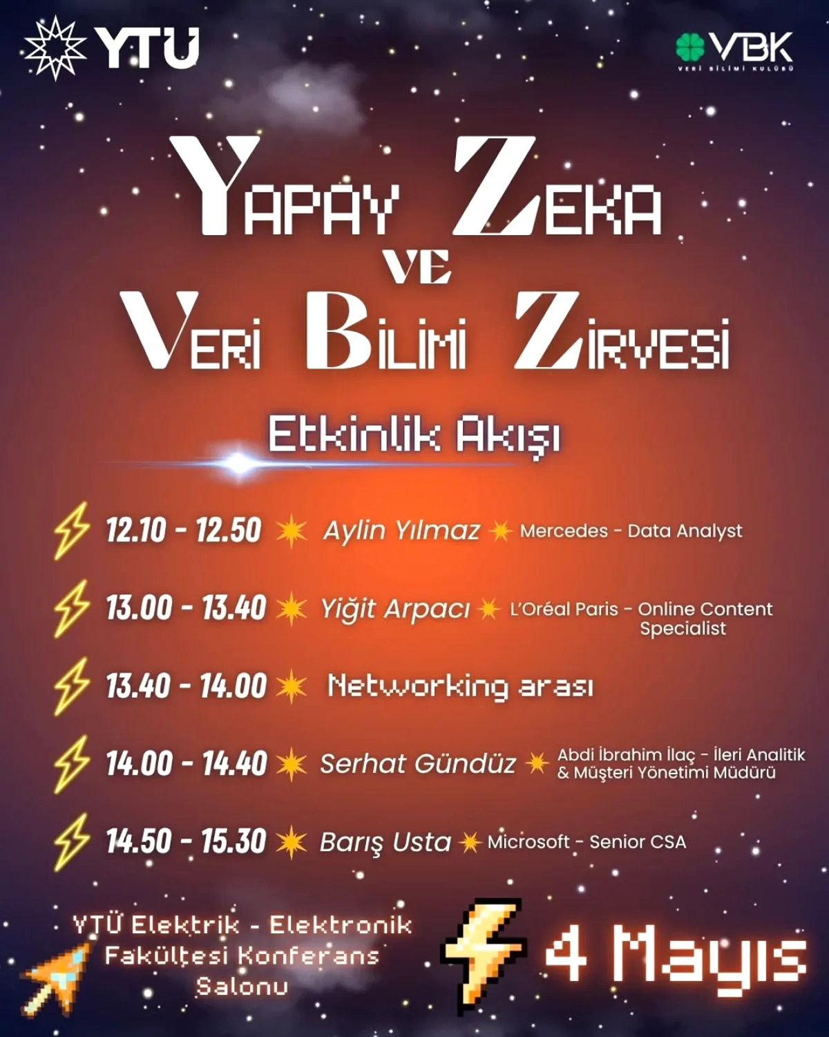 YTÜ'de Yapay Zeka ve Veri Bilimi Zirvesi: Mercedes, Microsoft ve Daha Fazlası YTÜ'de Yapay Zeka ve Veri Bilimi Zirvesi: Mercedes, Microsoft ve Daha Fazlası
