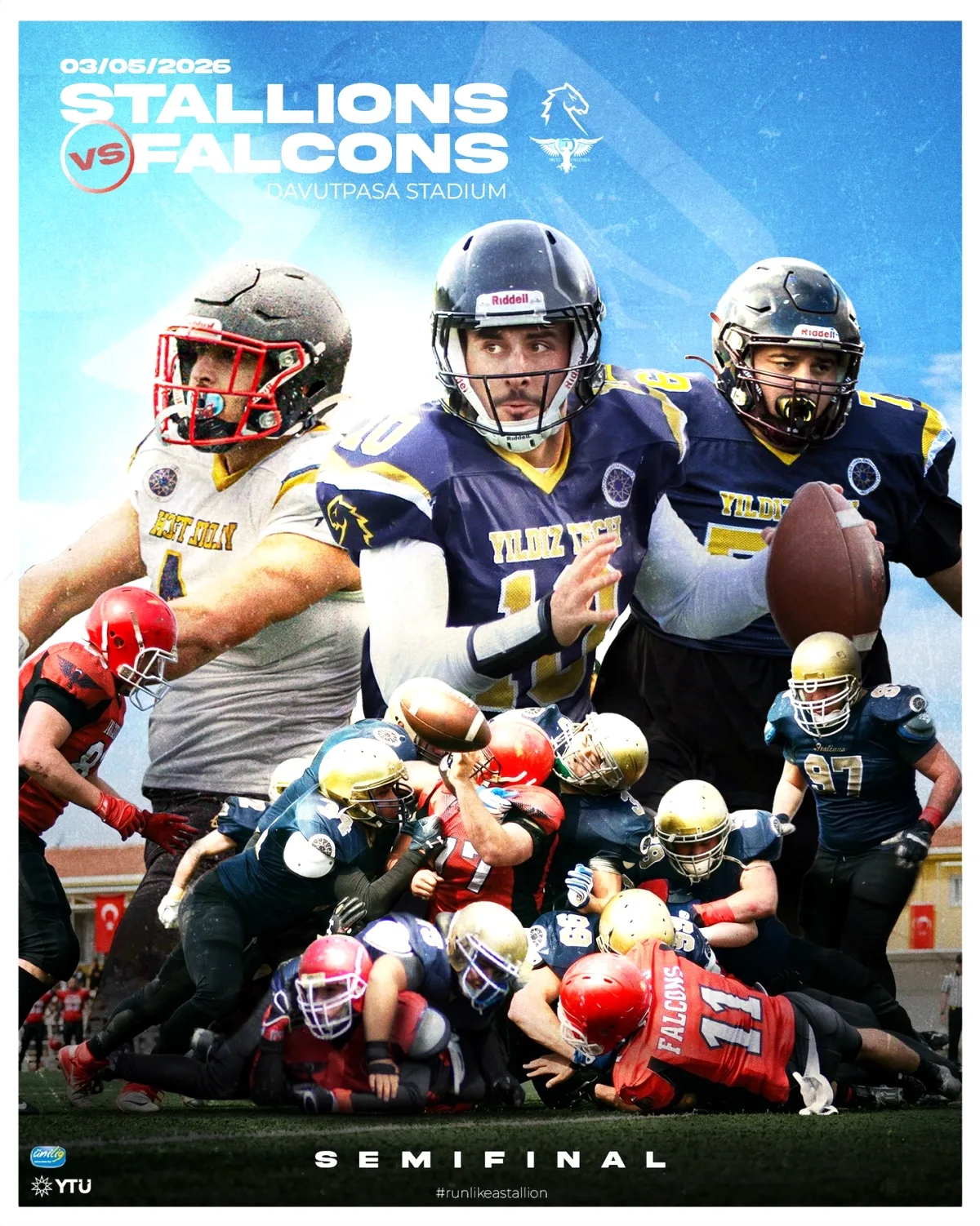 YTÜ Stallions, ÜNİ LİG Yarı Finalinde METU Falcons'u Davutpaşa'da Ağırlıyor YTÜ Stallions, ÜNİ LİG Yarı Finalinde METU Falcons'u Davutpaşa'da Ağırlıyor