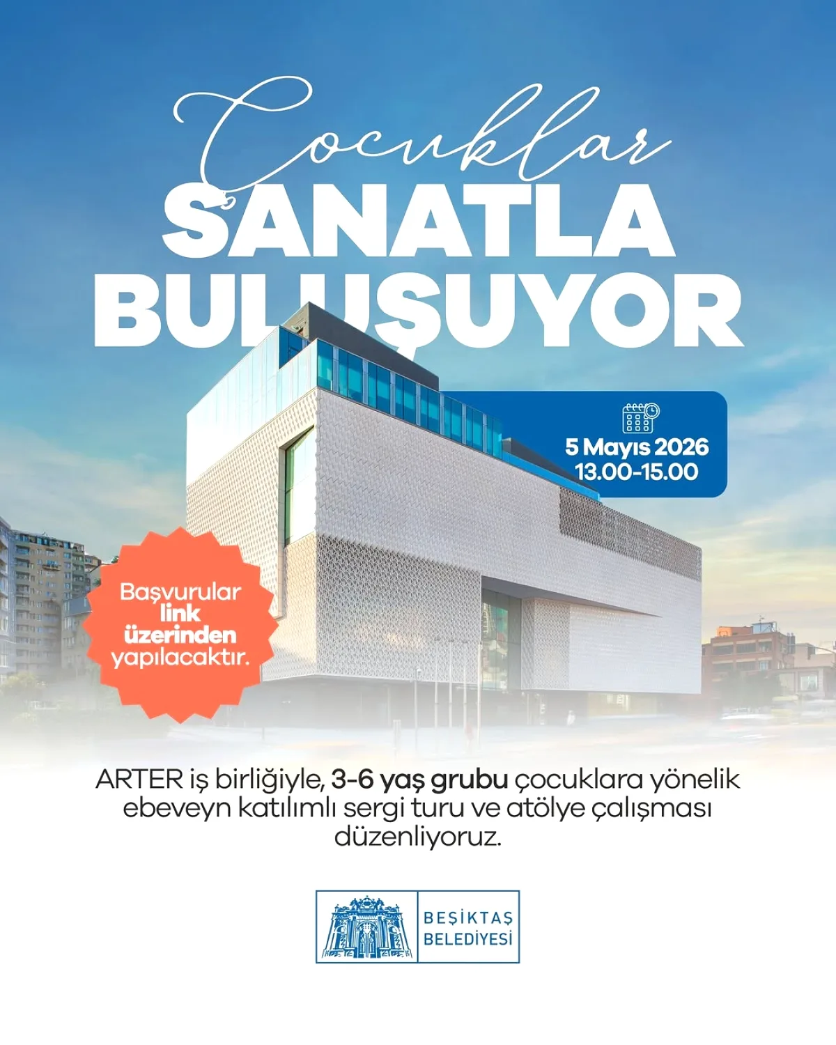 Beşiktaş'ta 3-6 Yaş Çocuklar İçin Ücretsiz Sanat Etkinliği: Arter İş Birliğiyle Beşiktaş'ta 3-6 Yaş Çocuklar İçin Ücretsiz Sanat Etkinliği: Arter İş Birliğiyle